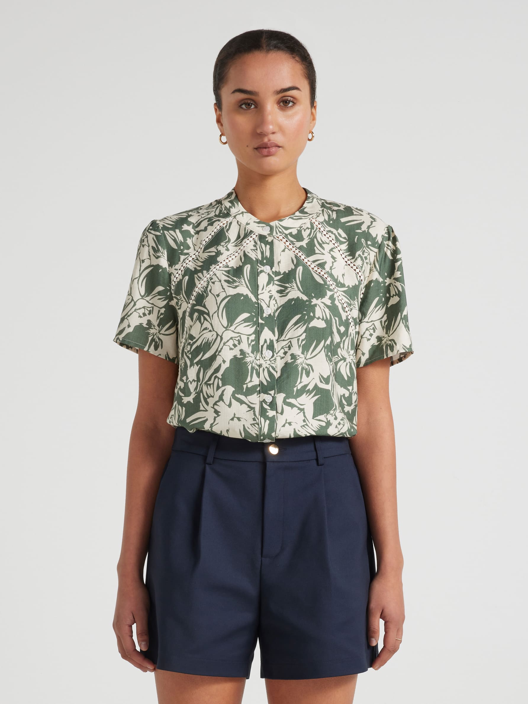Polly Lace Trim Blouse