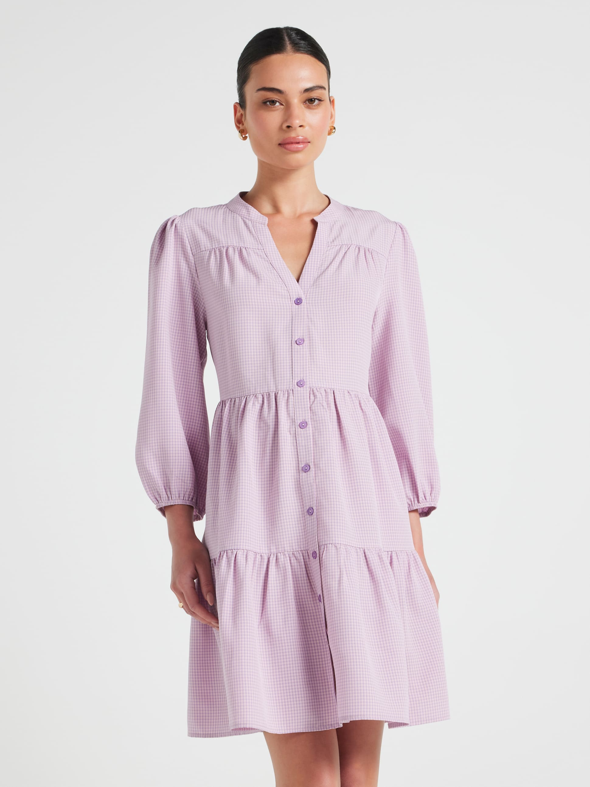 Ellie Tiered Shirt Dress