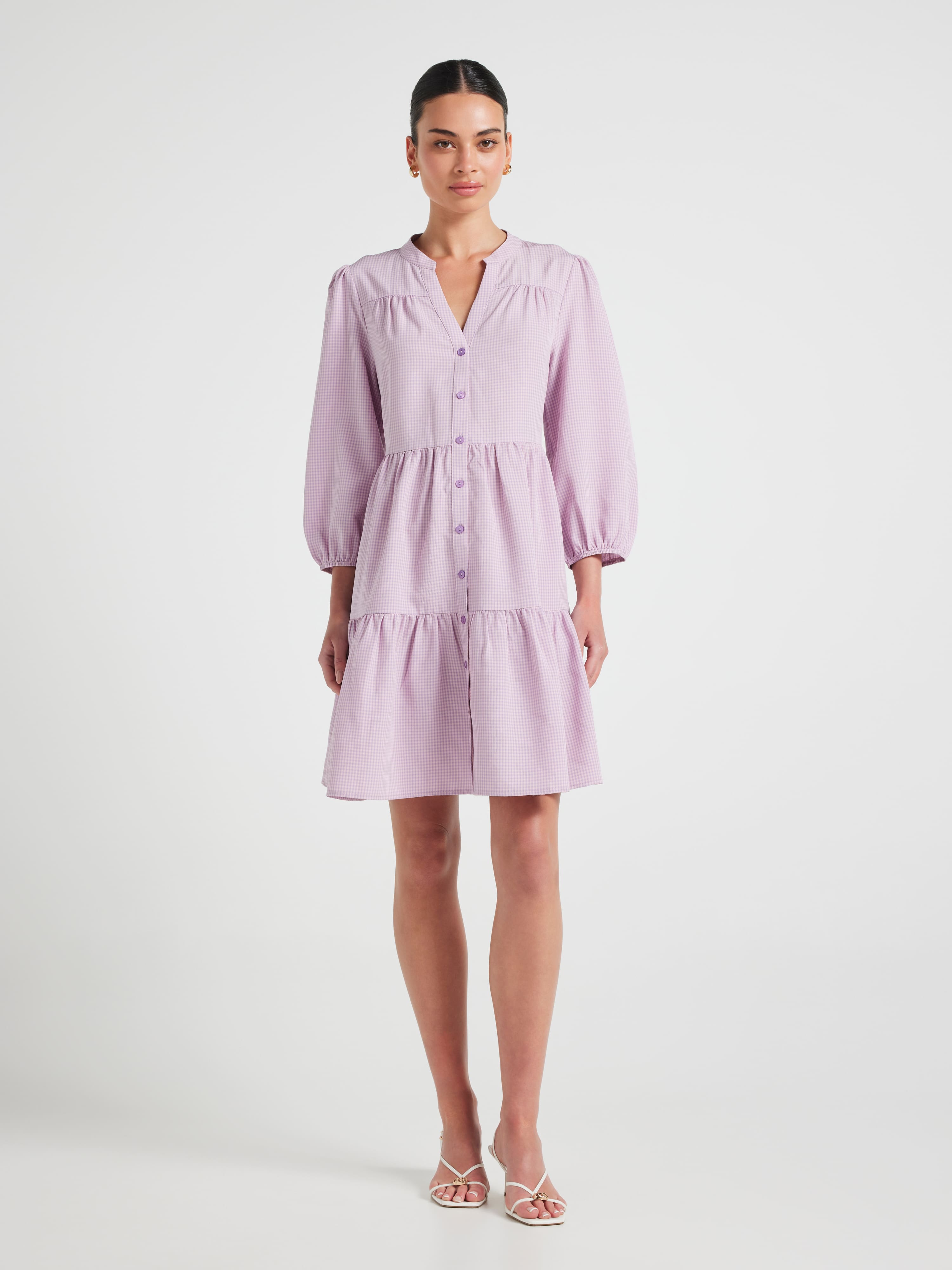 Ellie Tiered Shirt Dress