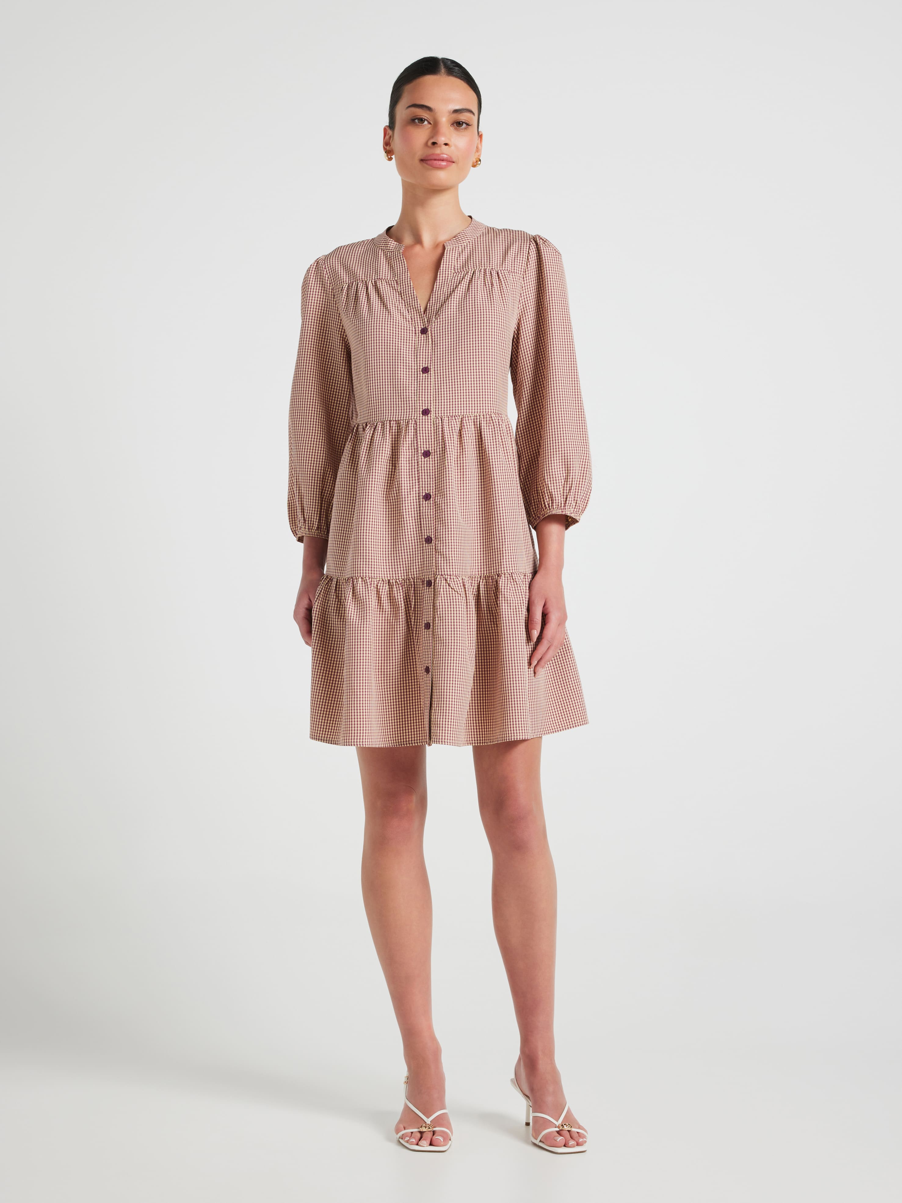 Ellie Tiered Shirt Dress