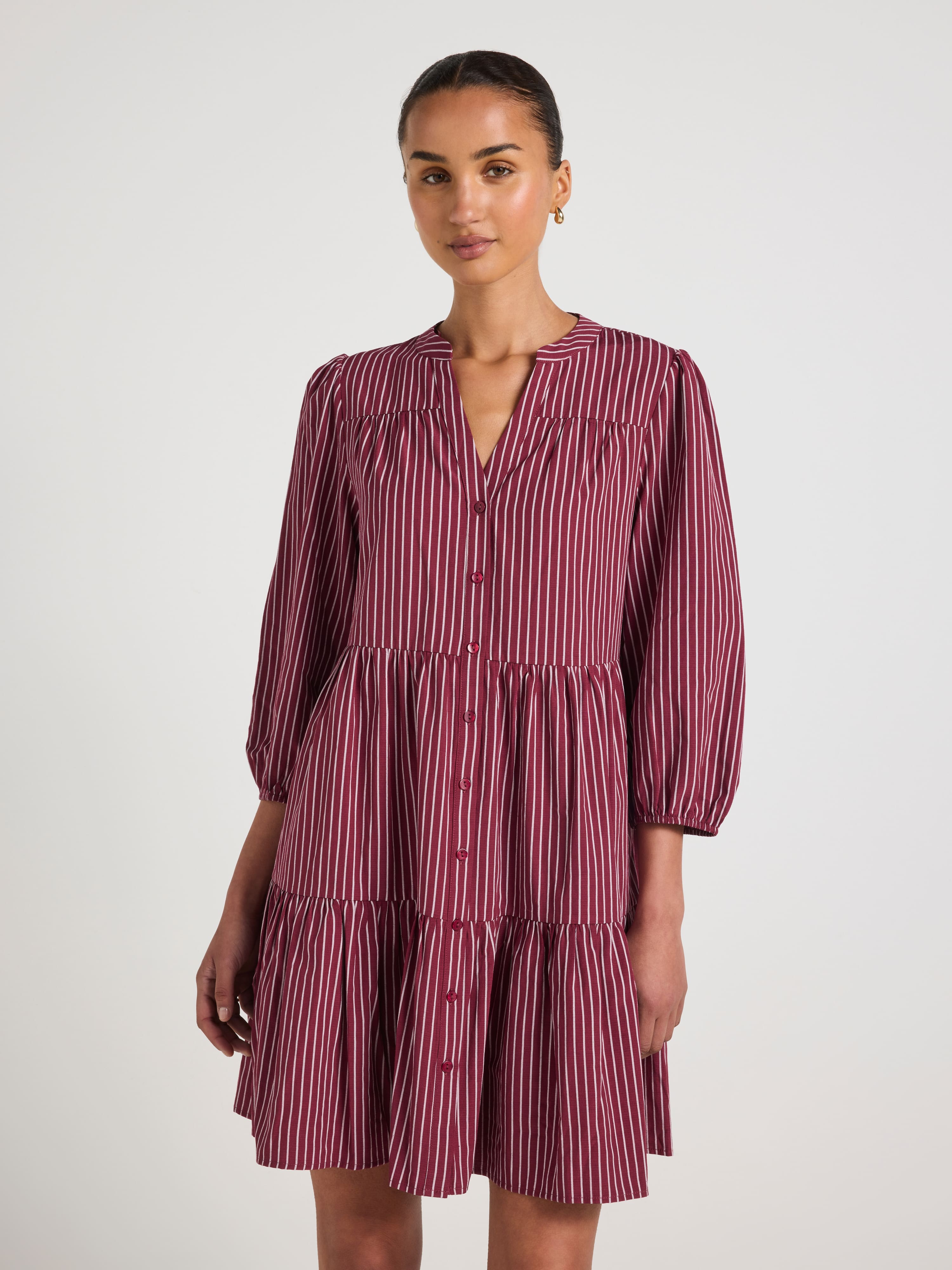 Ellie Tiered Shirt Dress