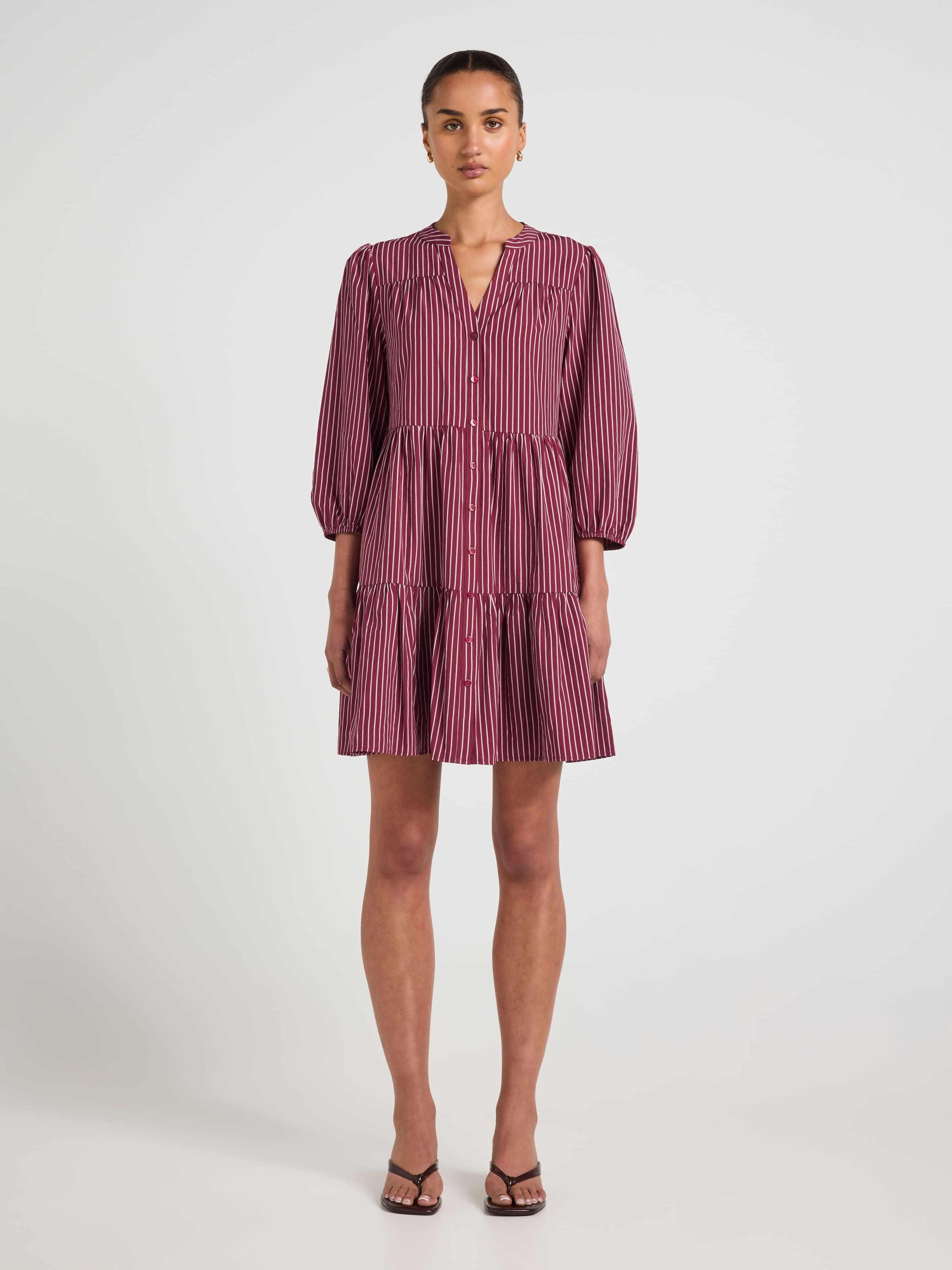 Ellie Tiered Shirt Dress