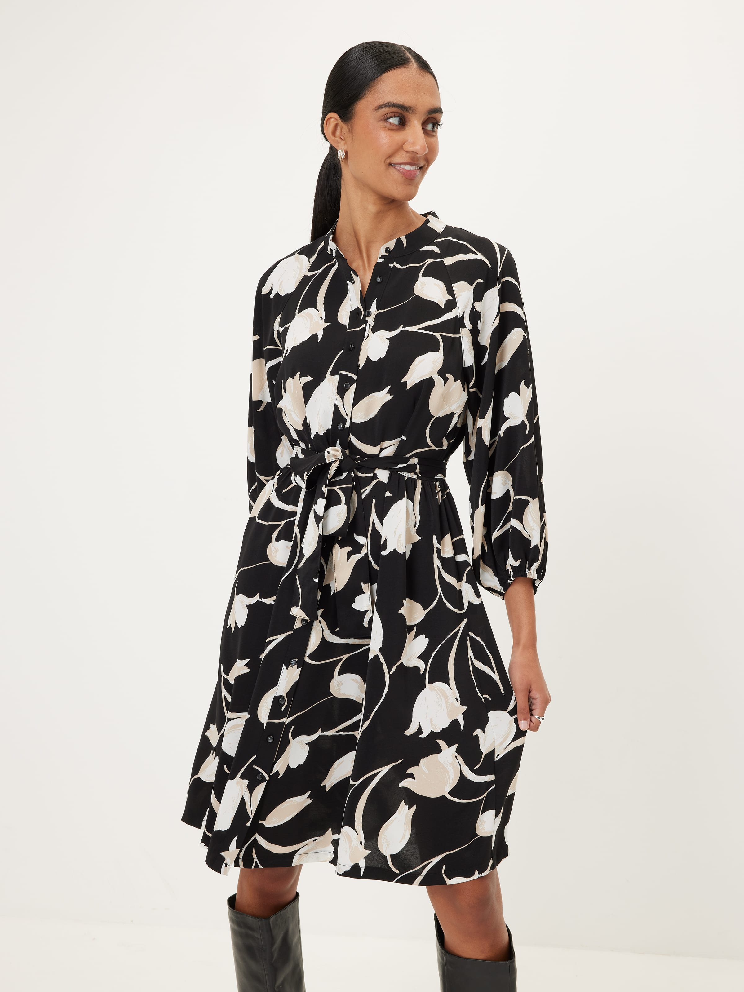 Jo Textured Shirt Dress
