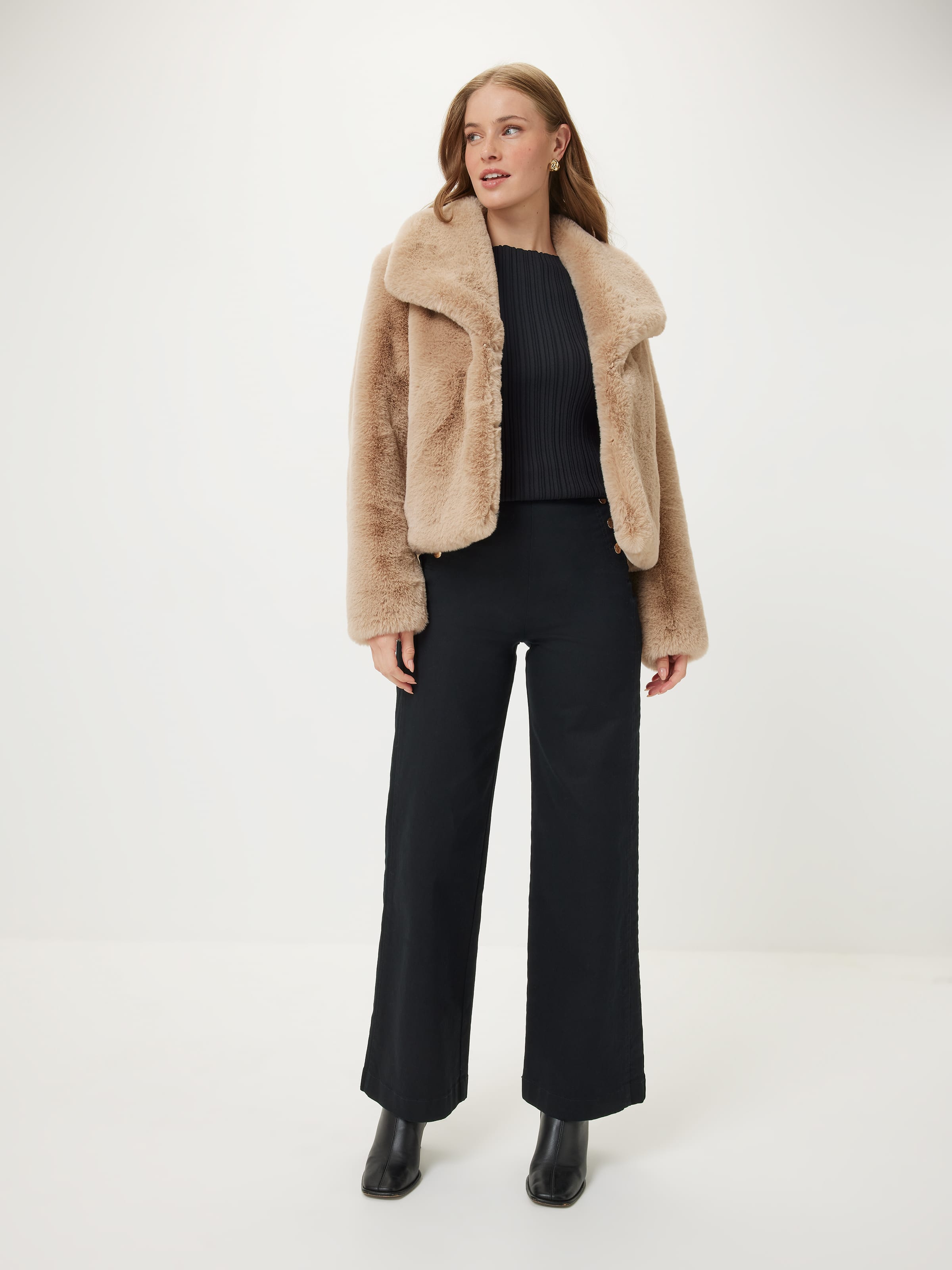 Winter Blue Faux Fur Jacket