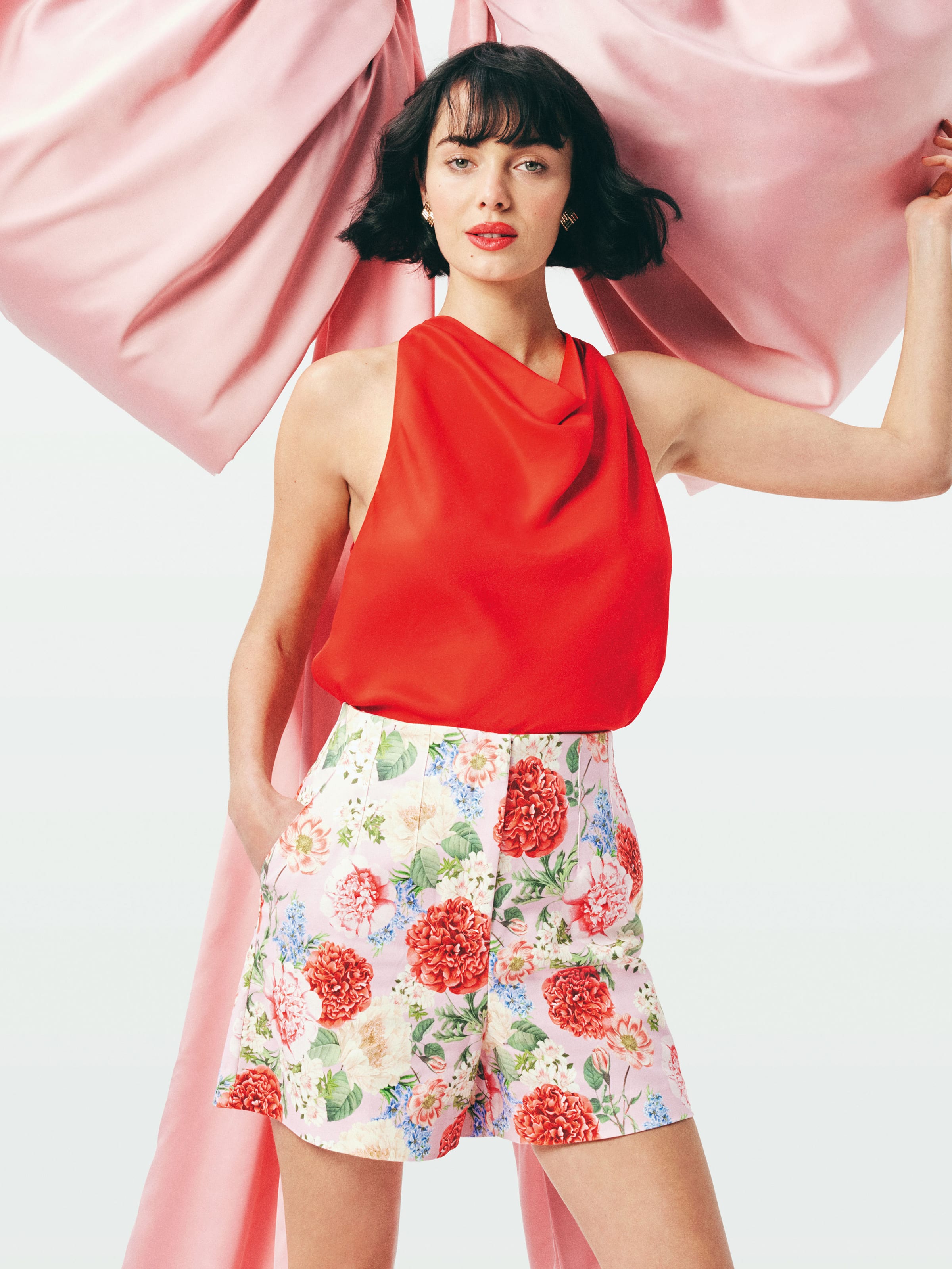 Chloe Printed Sateen Short