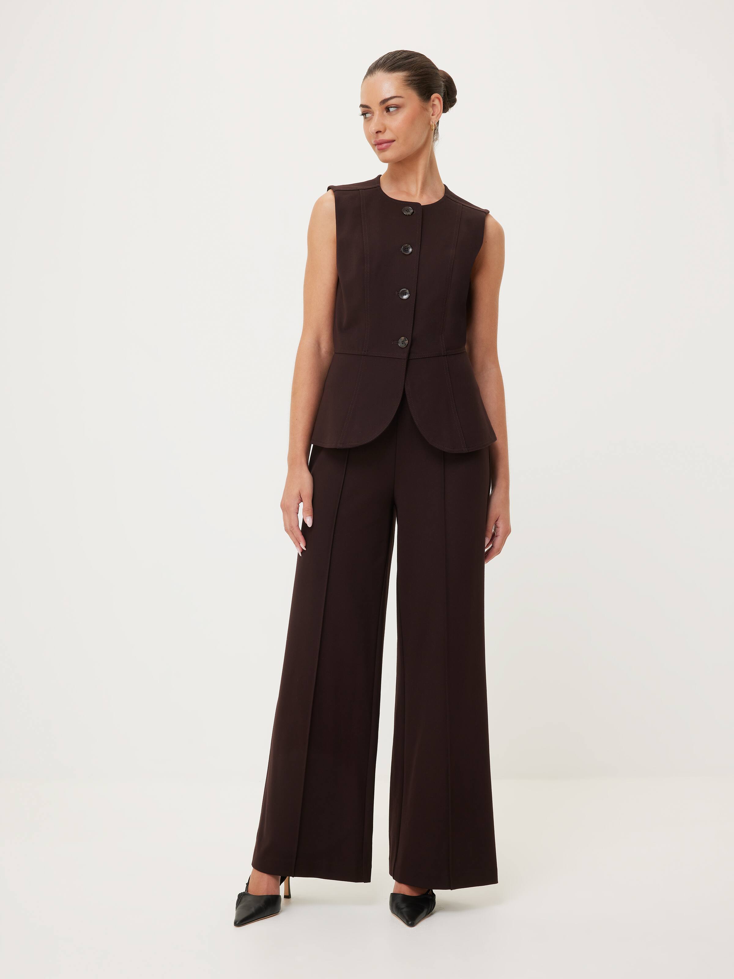 Petites Peppa Wide Leg Ponte Pant