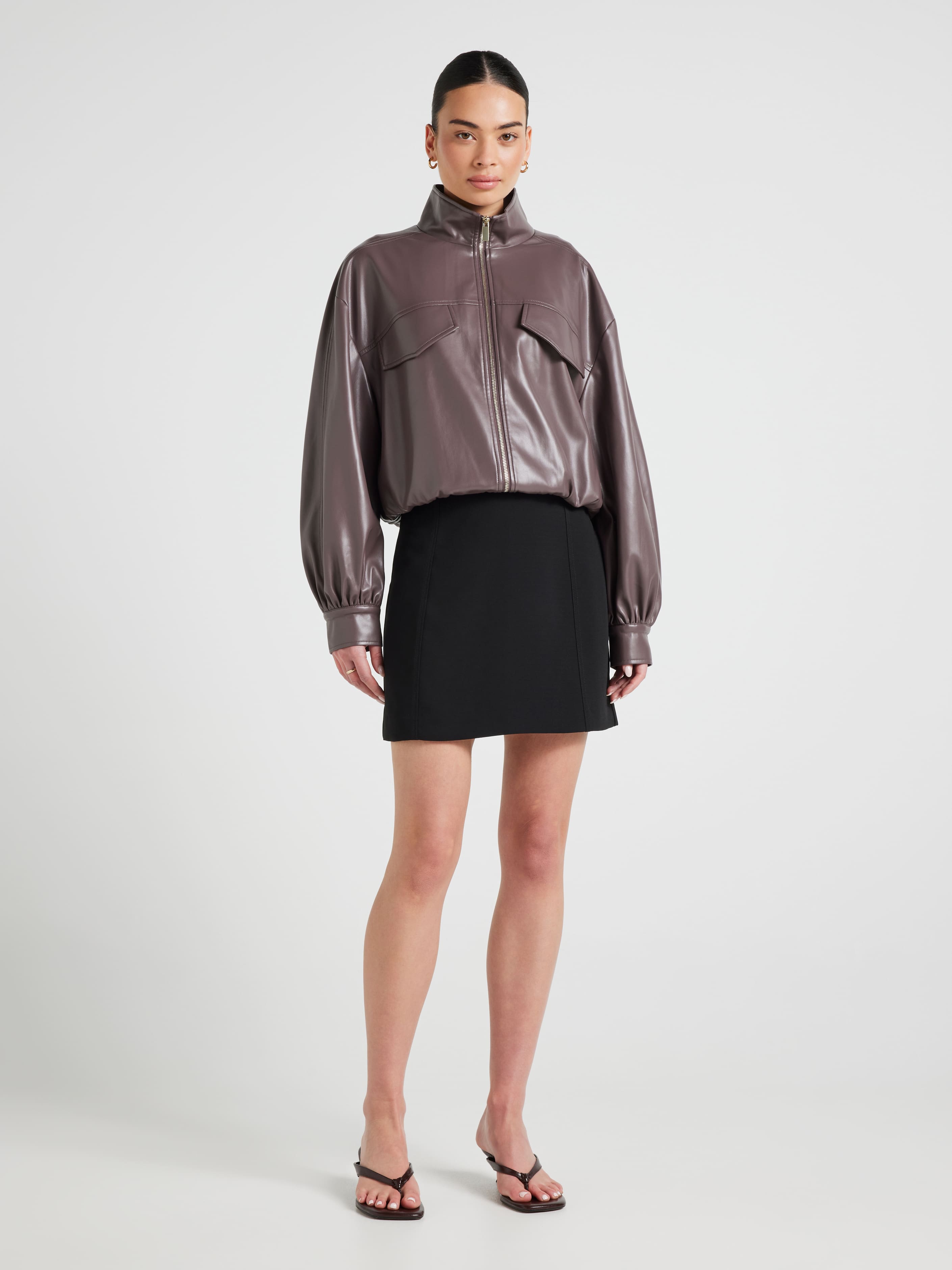 Last Chance Faux Leather Bomber Jacket