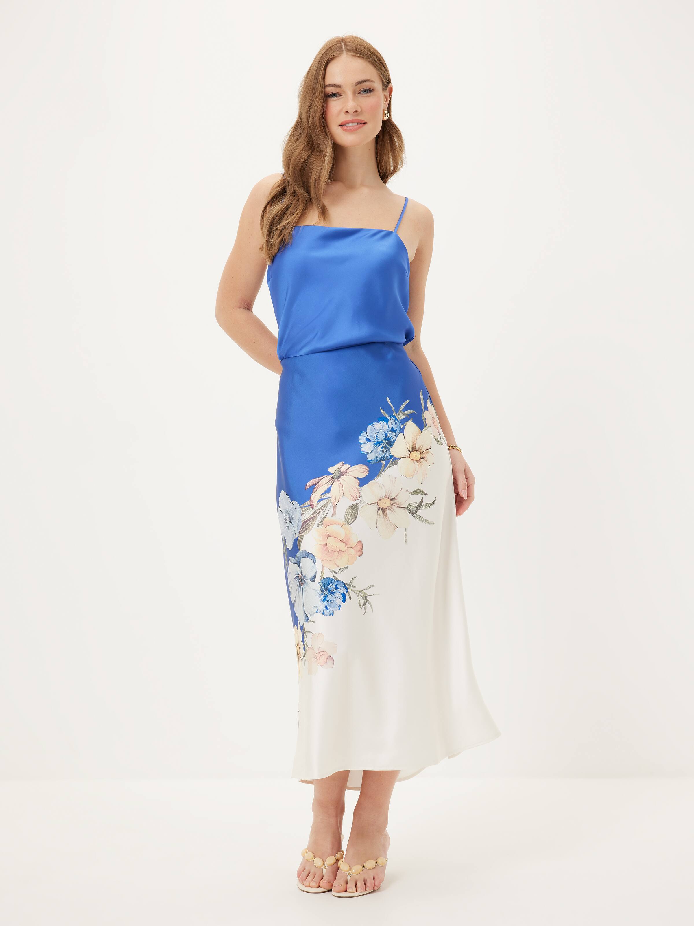 Amalfi Rose Satin Slip Skirt