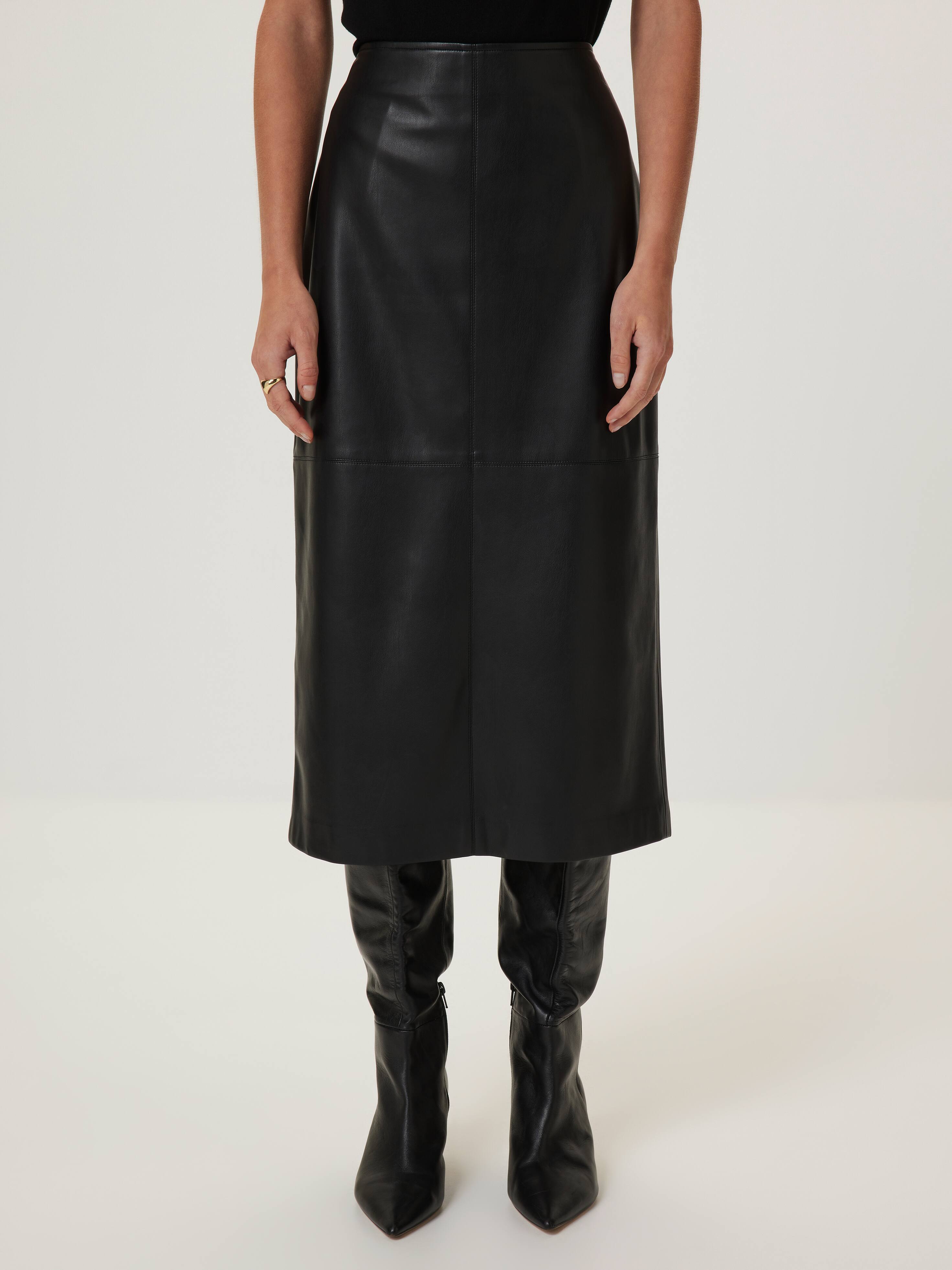One Last Kiss Faux Leather Pencil Skirt
