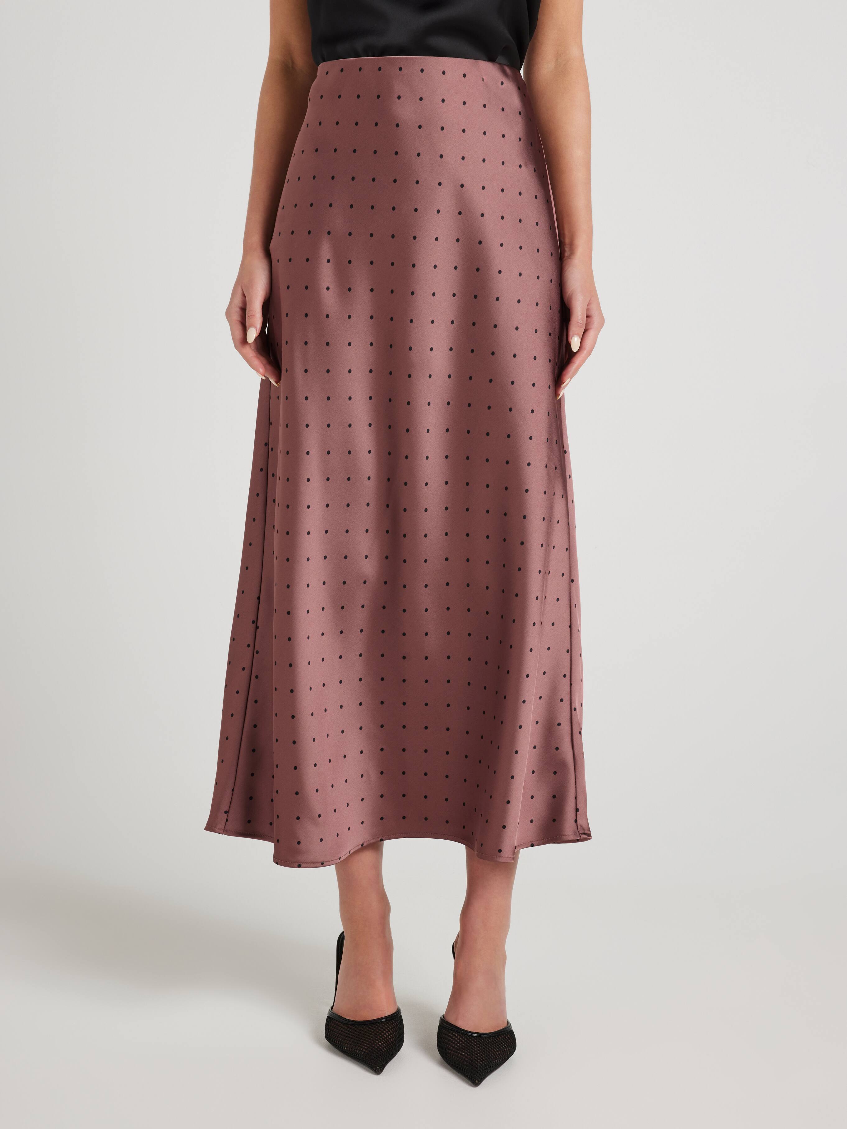 Structured Spot Slip Skirt