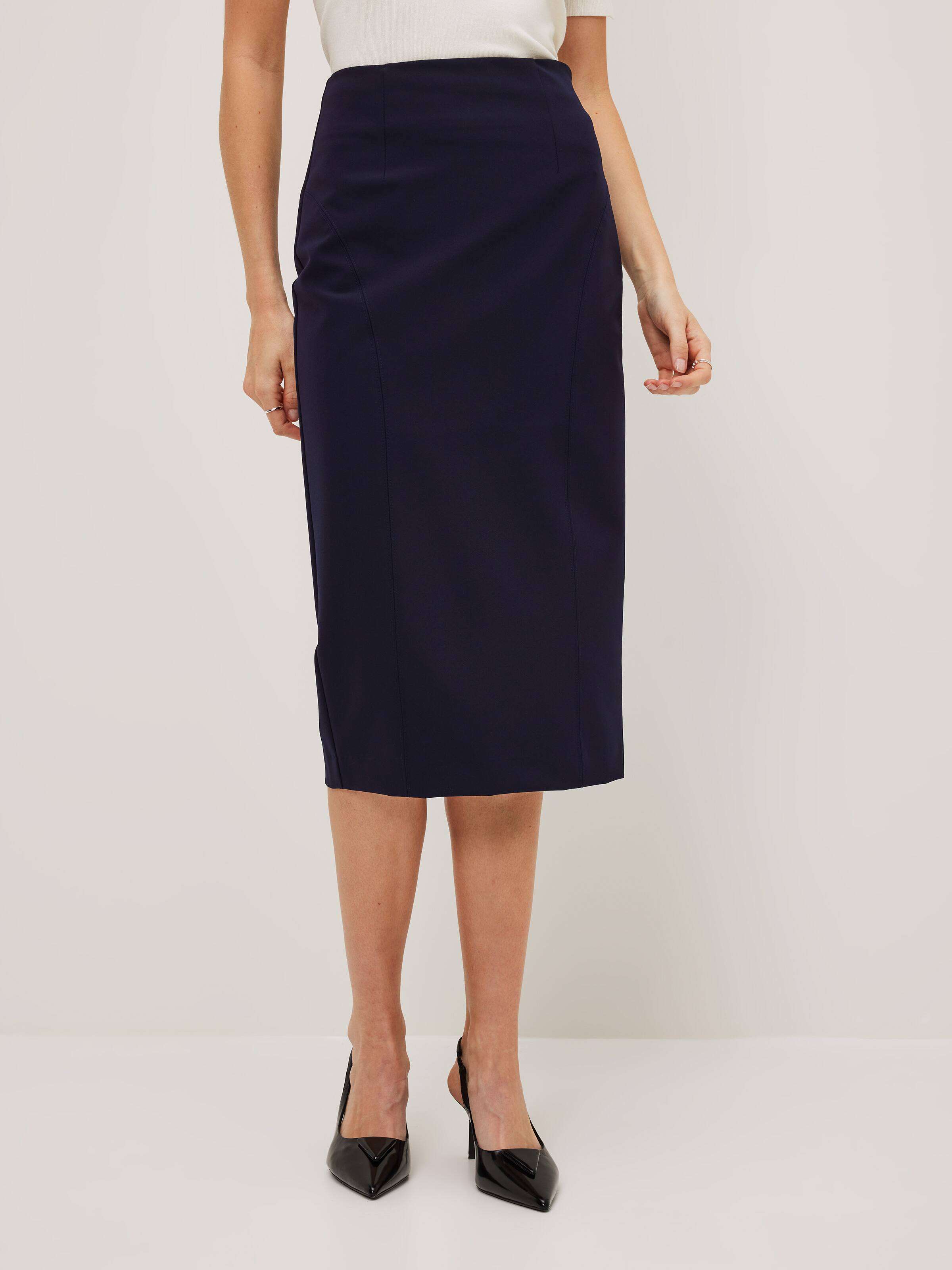 Navy blue outlet pencil skirt australia