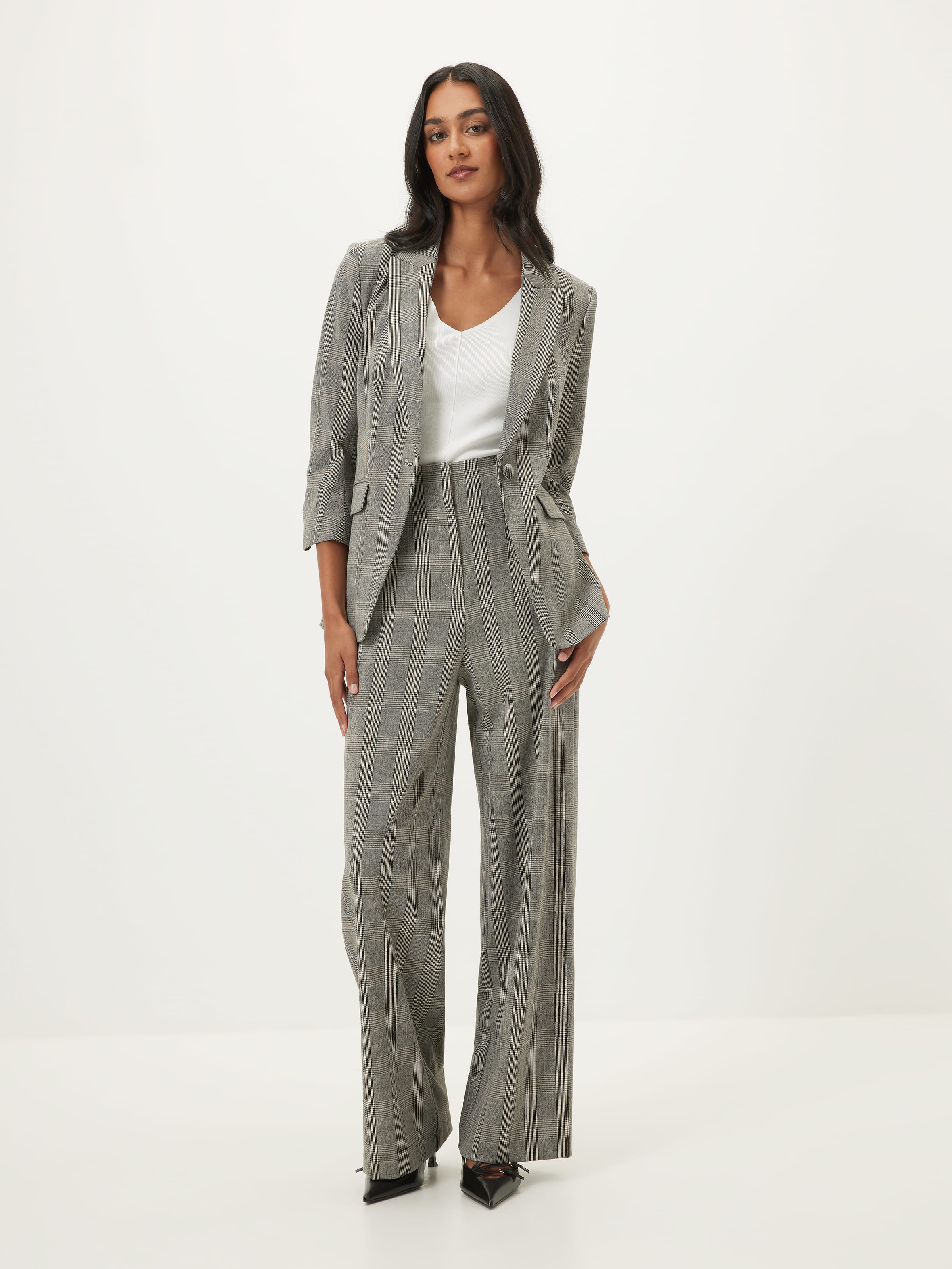 Rain Check Crop Suit Jacket