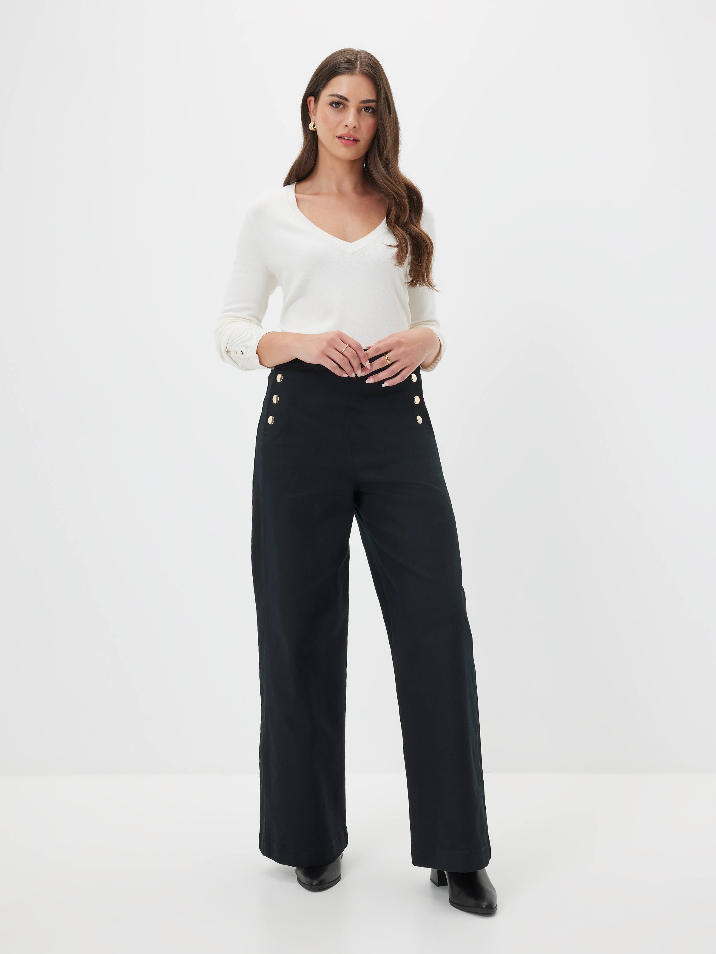 Petites Manhattan Wide Leg Jean