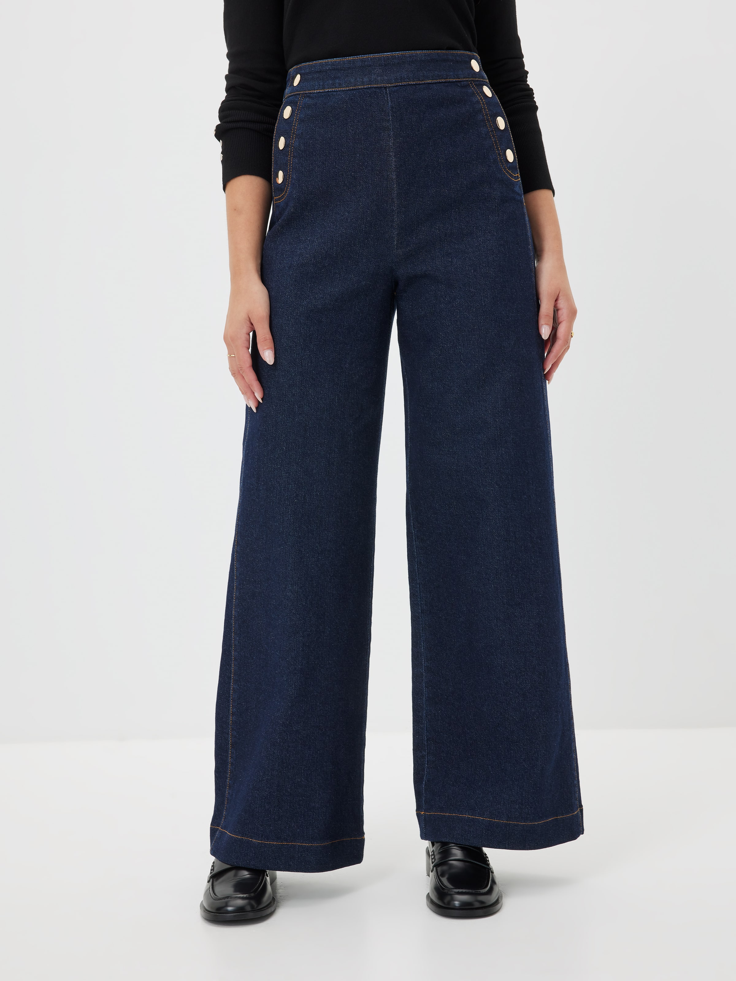 Petites Manhattan Wide Leg Jean