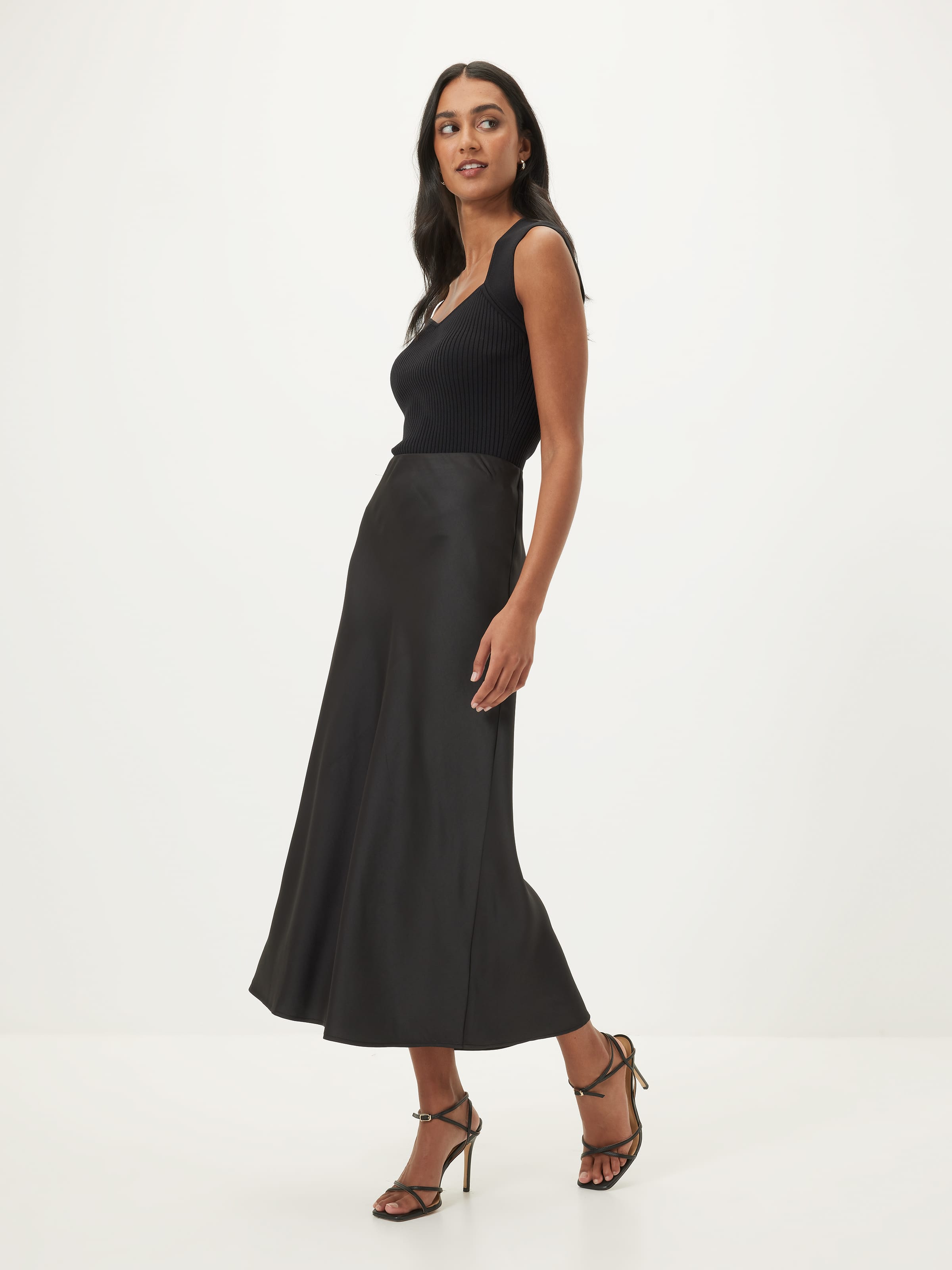 Cupids Bow Satin Slip Skirt