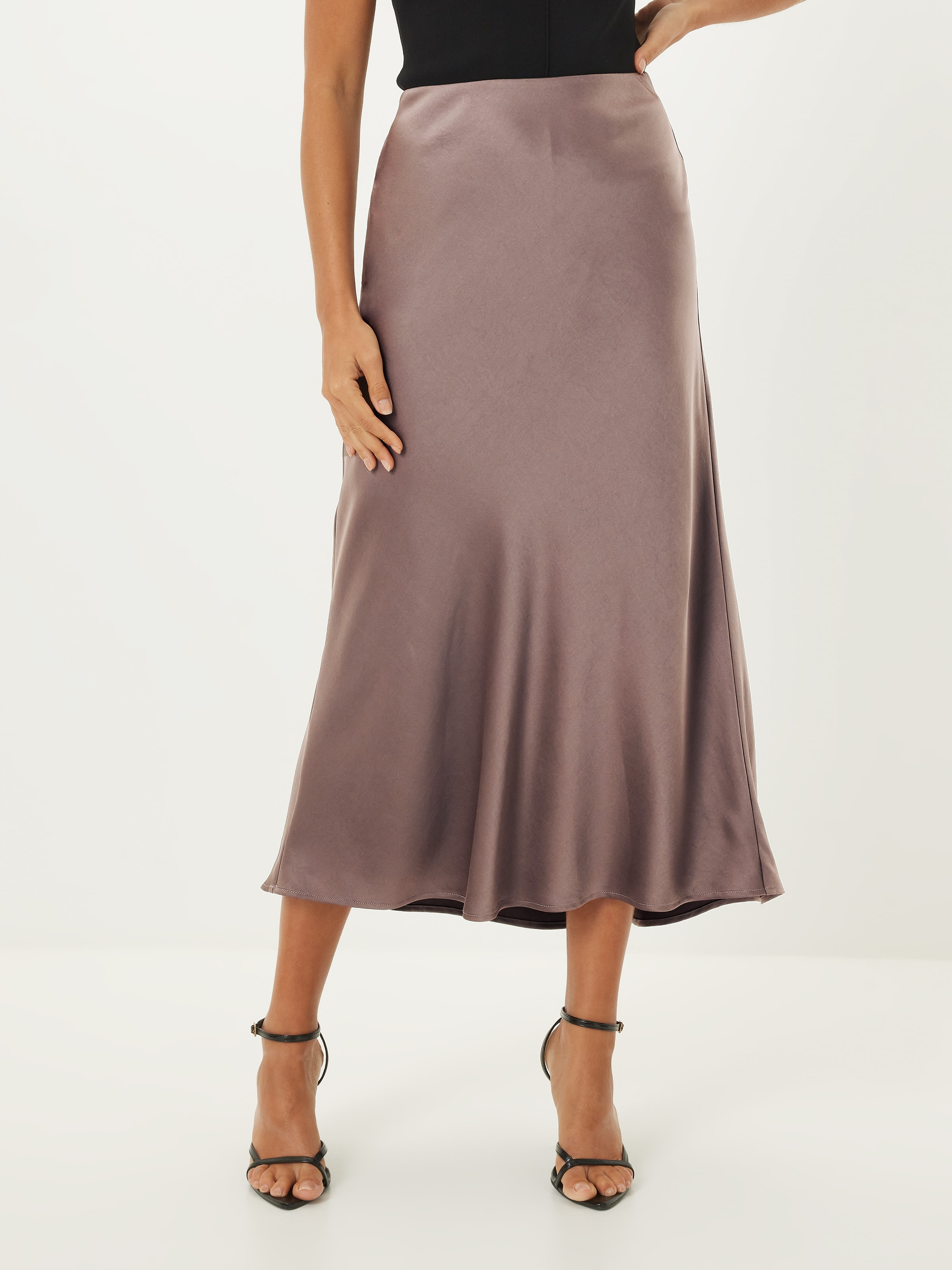 Cupids Bow Satin Slip Skirt