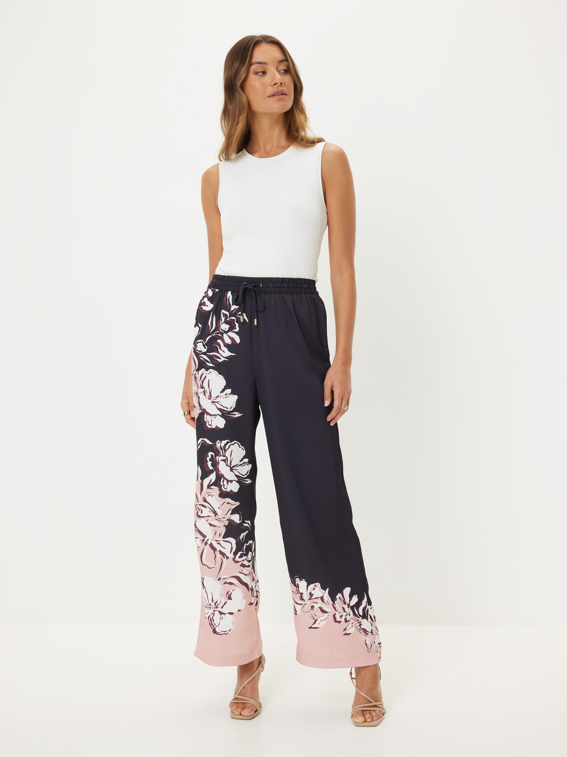 Ink Floral Printed Pant