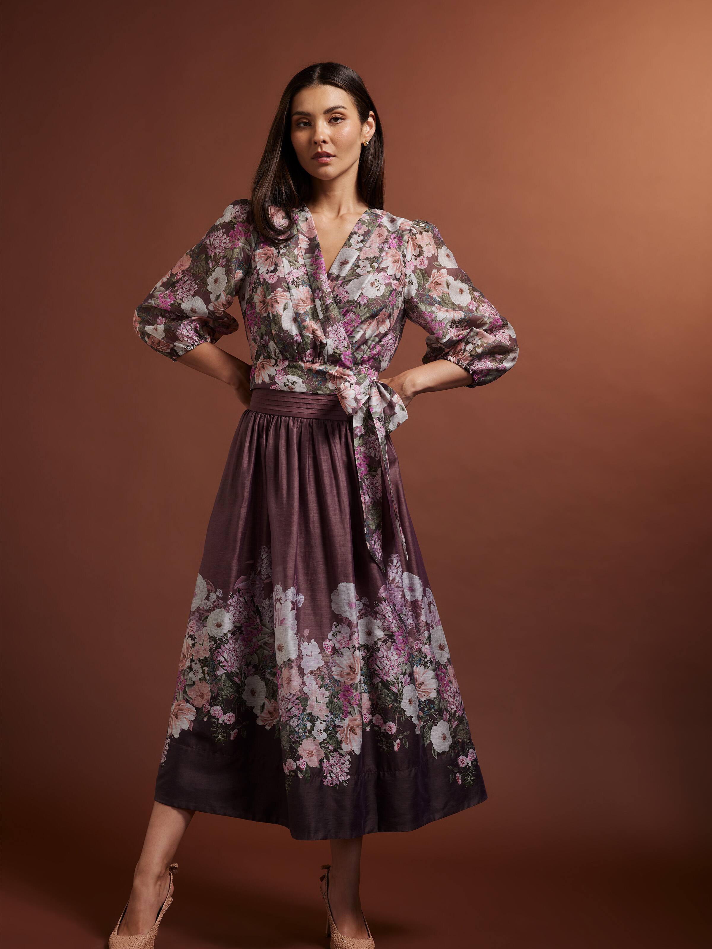 Floral Trail Midi Skirt