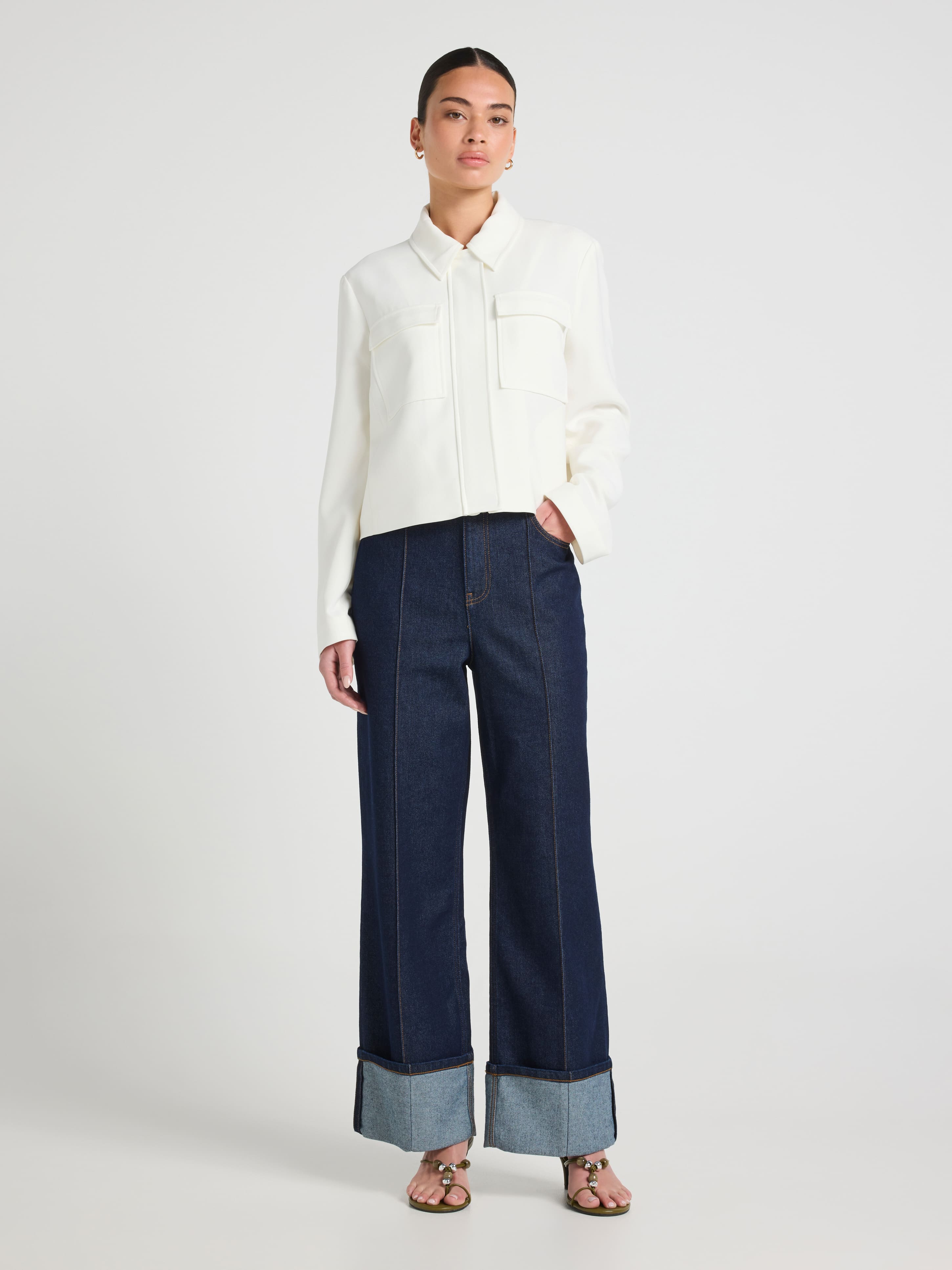 Dance Again Wide Cuff Jean