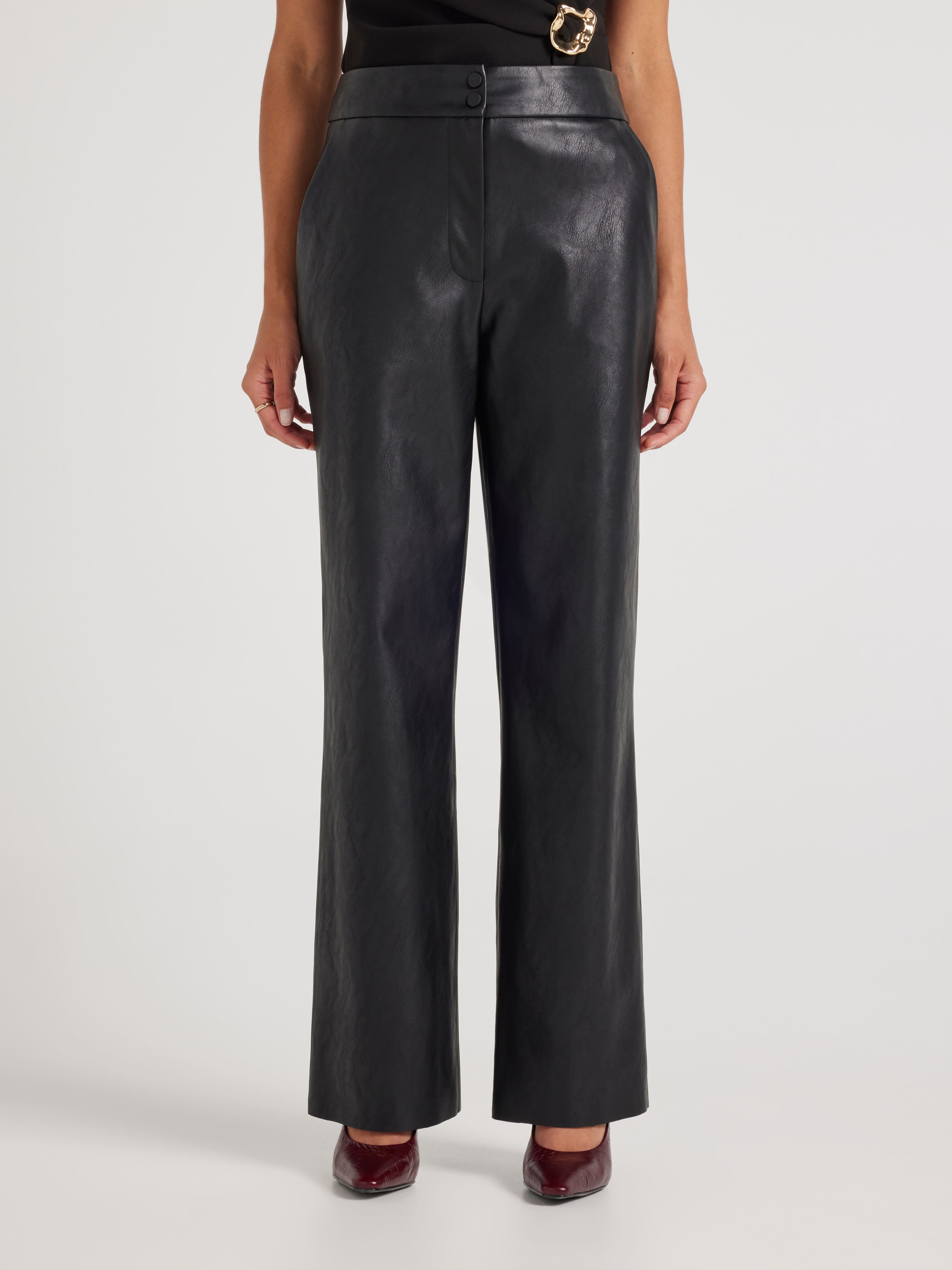Spinning Around Faux Leather Pant