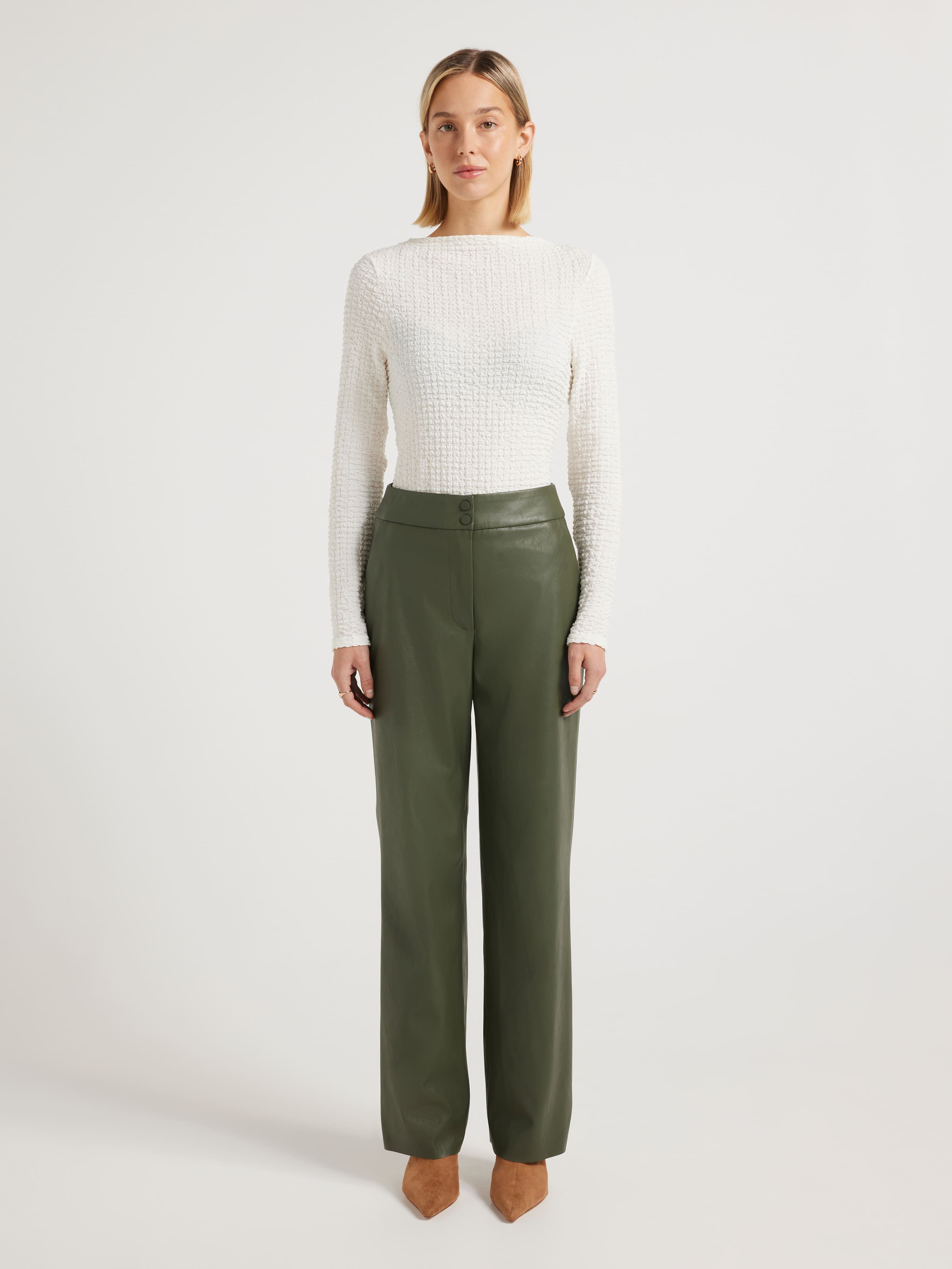 Spinning Around Faux Leather Pant