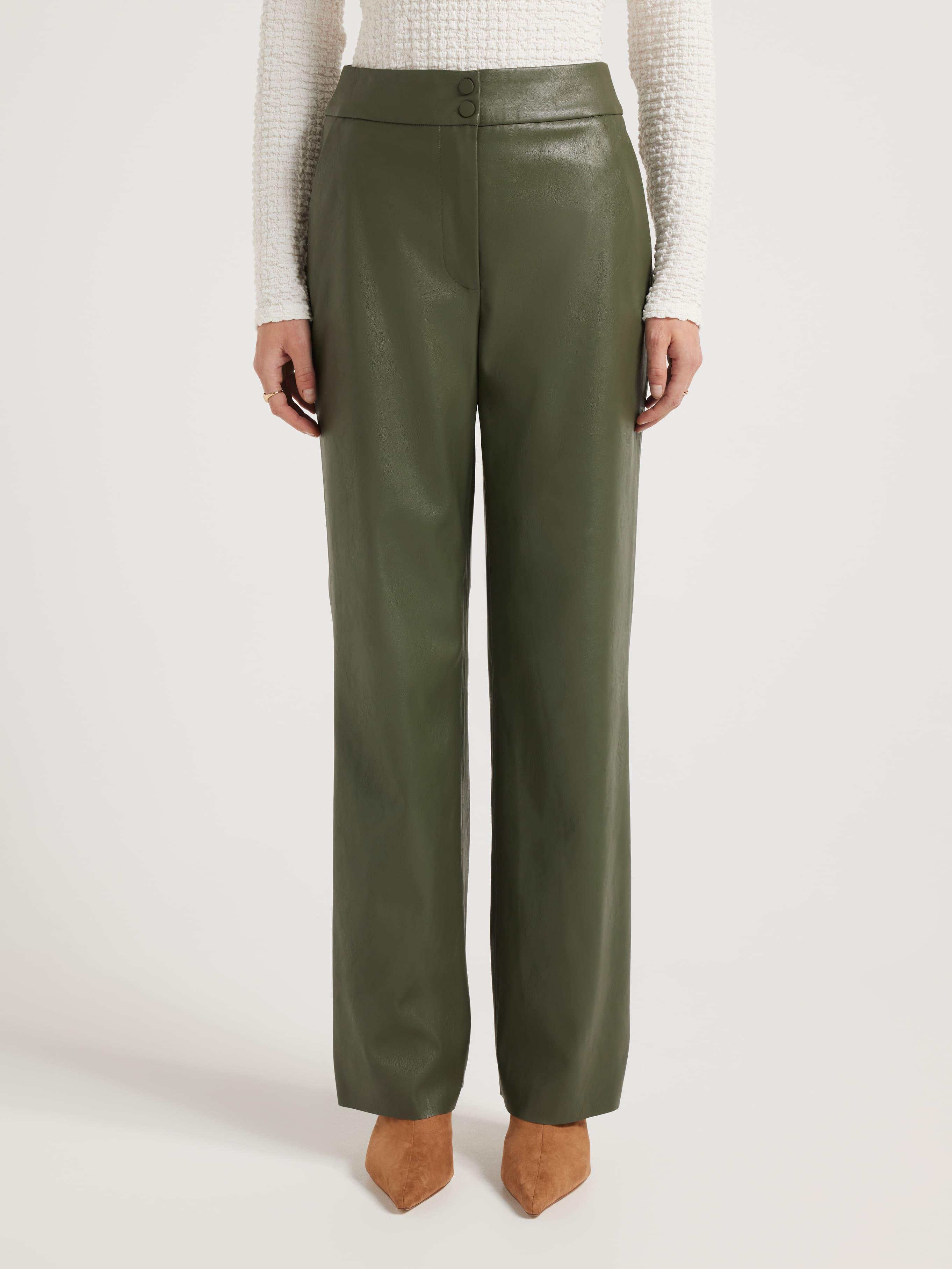 Spinning Around Faux Leather Pant