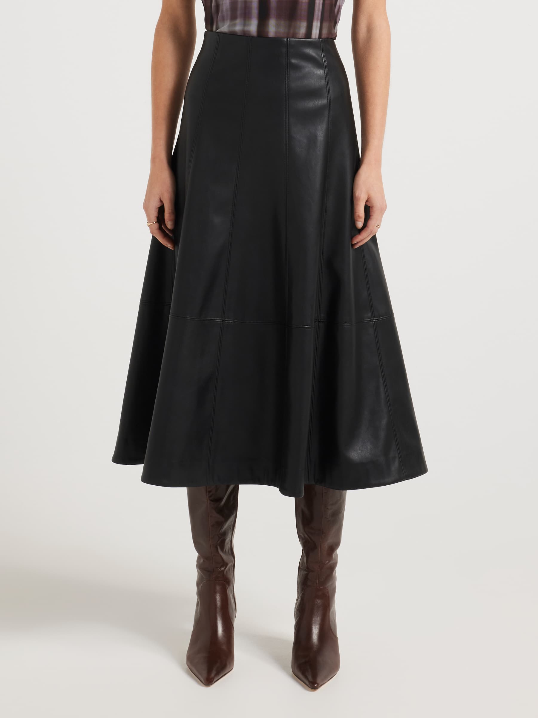 Winter Wonderland Faux Leather Skirt