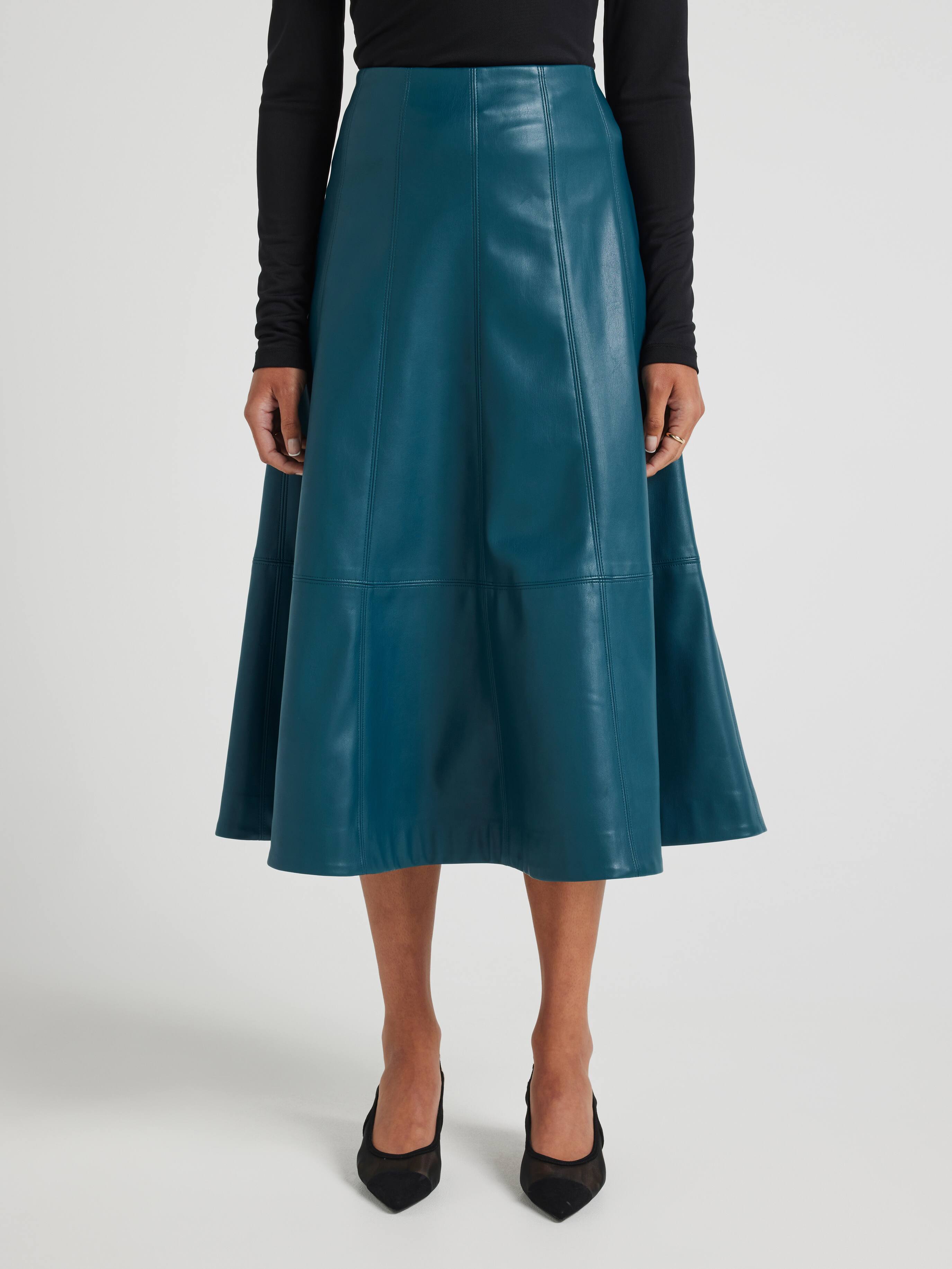 Winter Wonderland Faux Leather Skirt