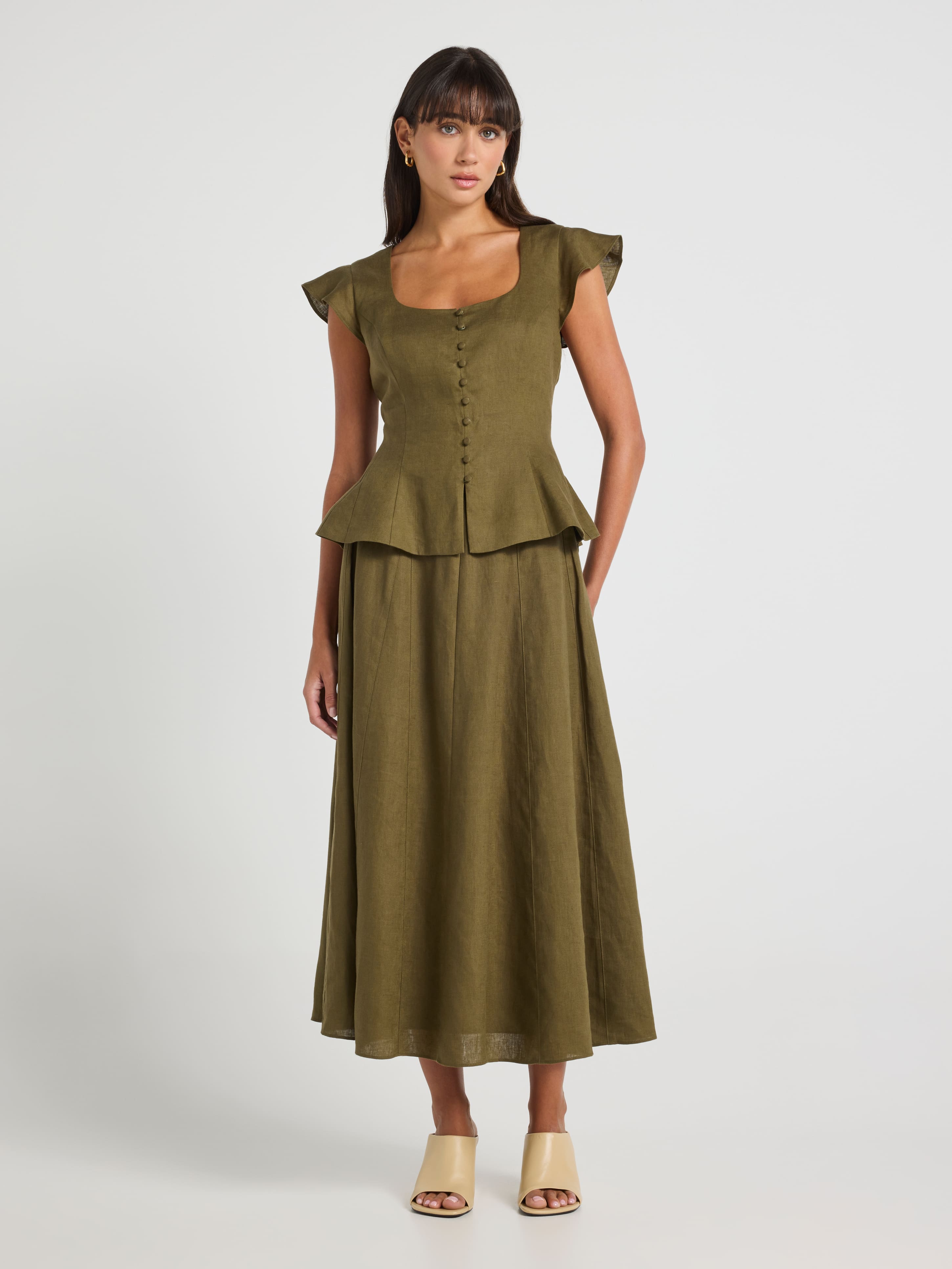 Turn To You Linen Skirt