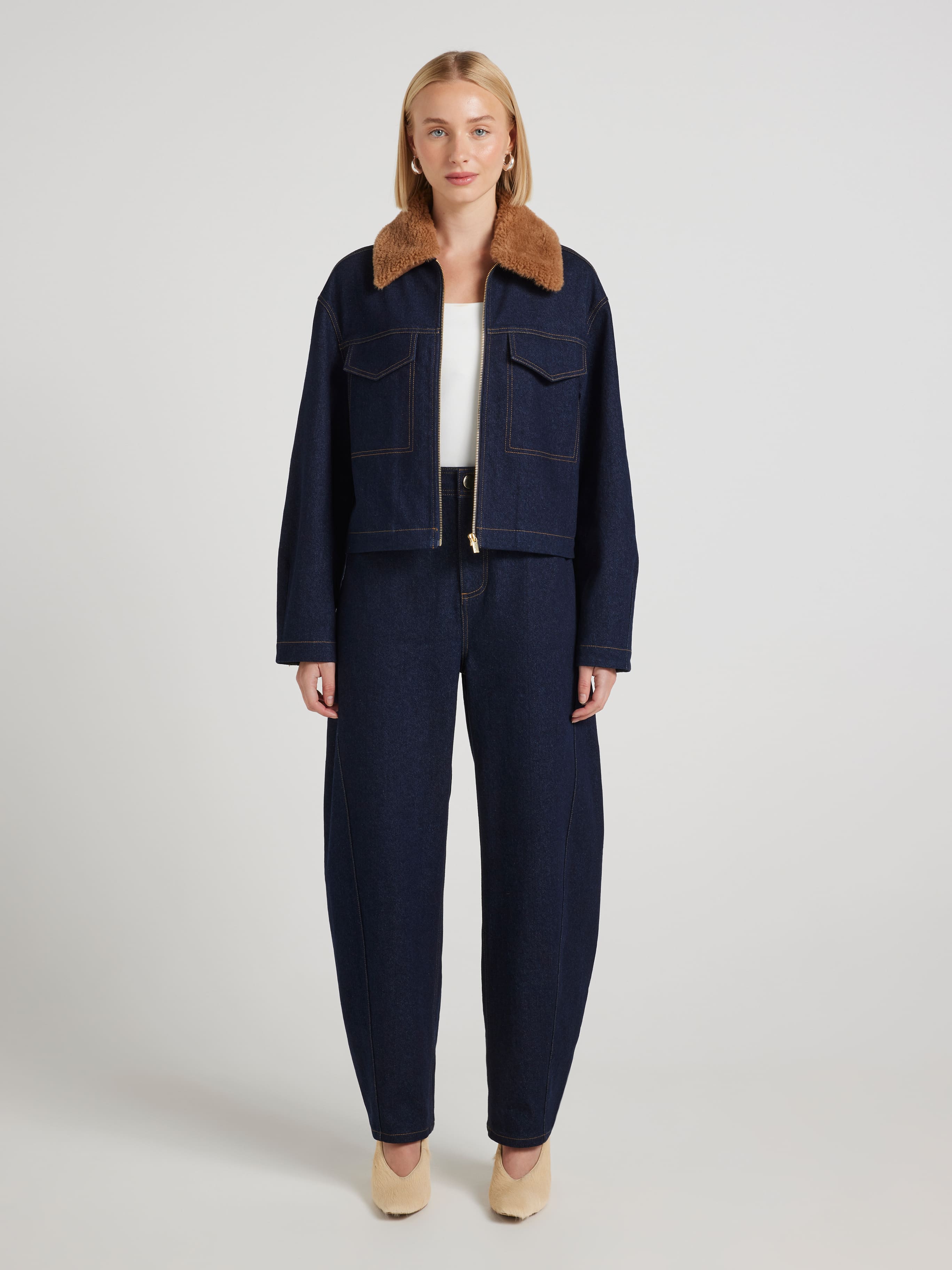 Off The Hook Denim Zip Jacket