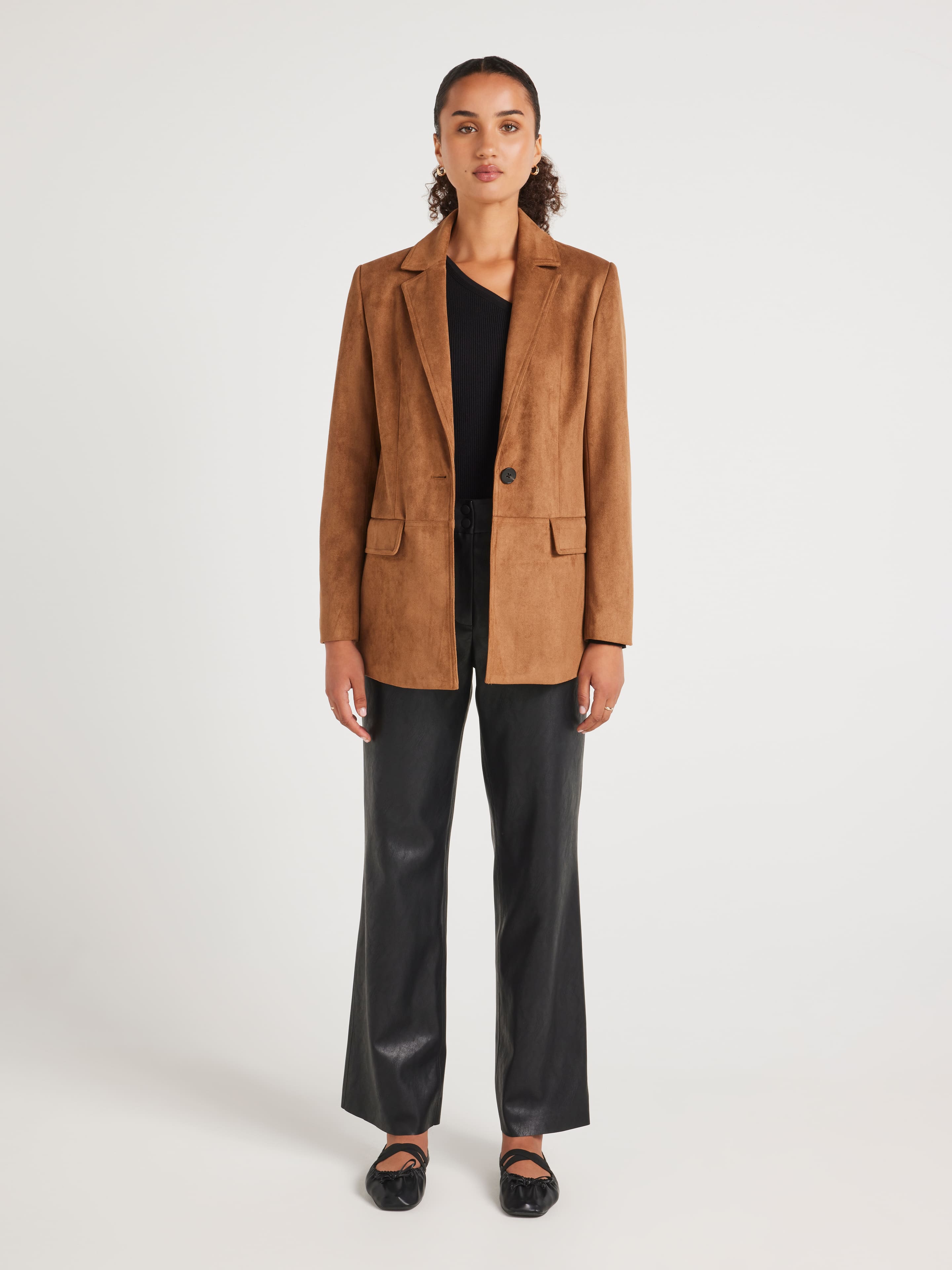 Call On Me Suedette Blazer