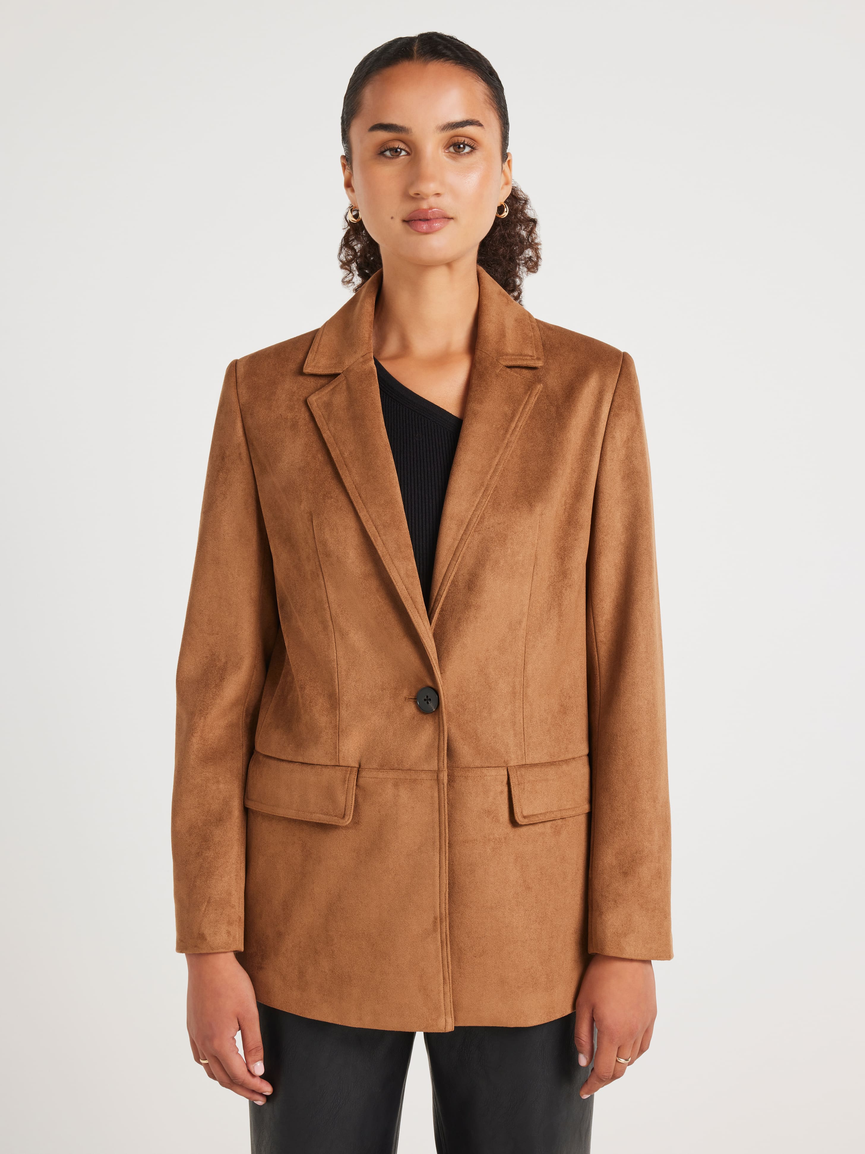 Call On Me Suedette Blazer