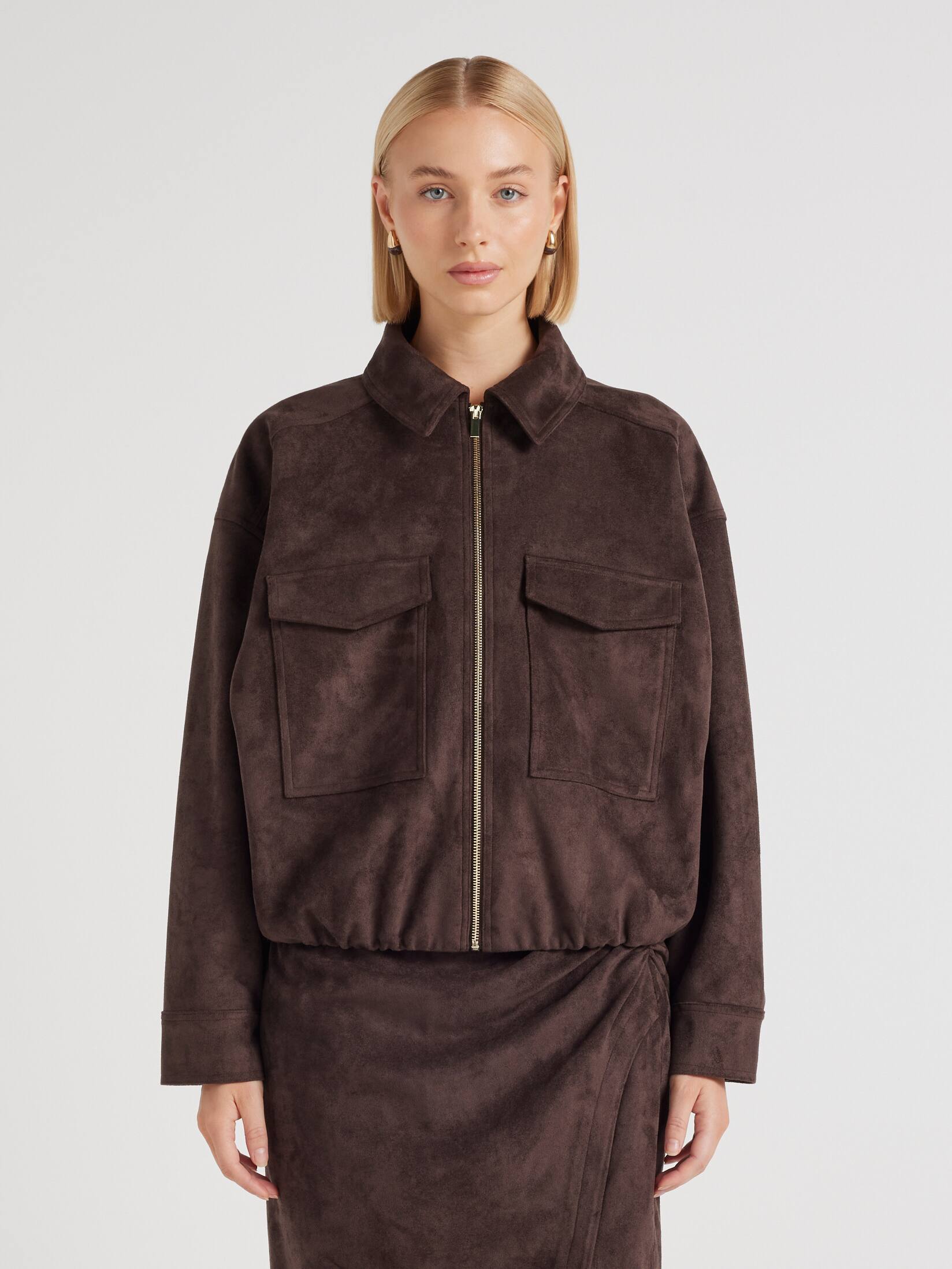 Call On Me Suedette Bomber