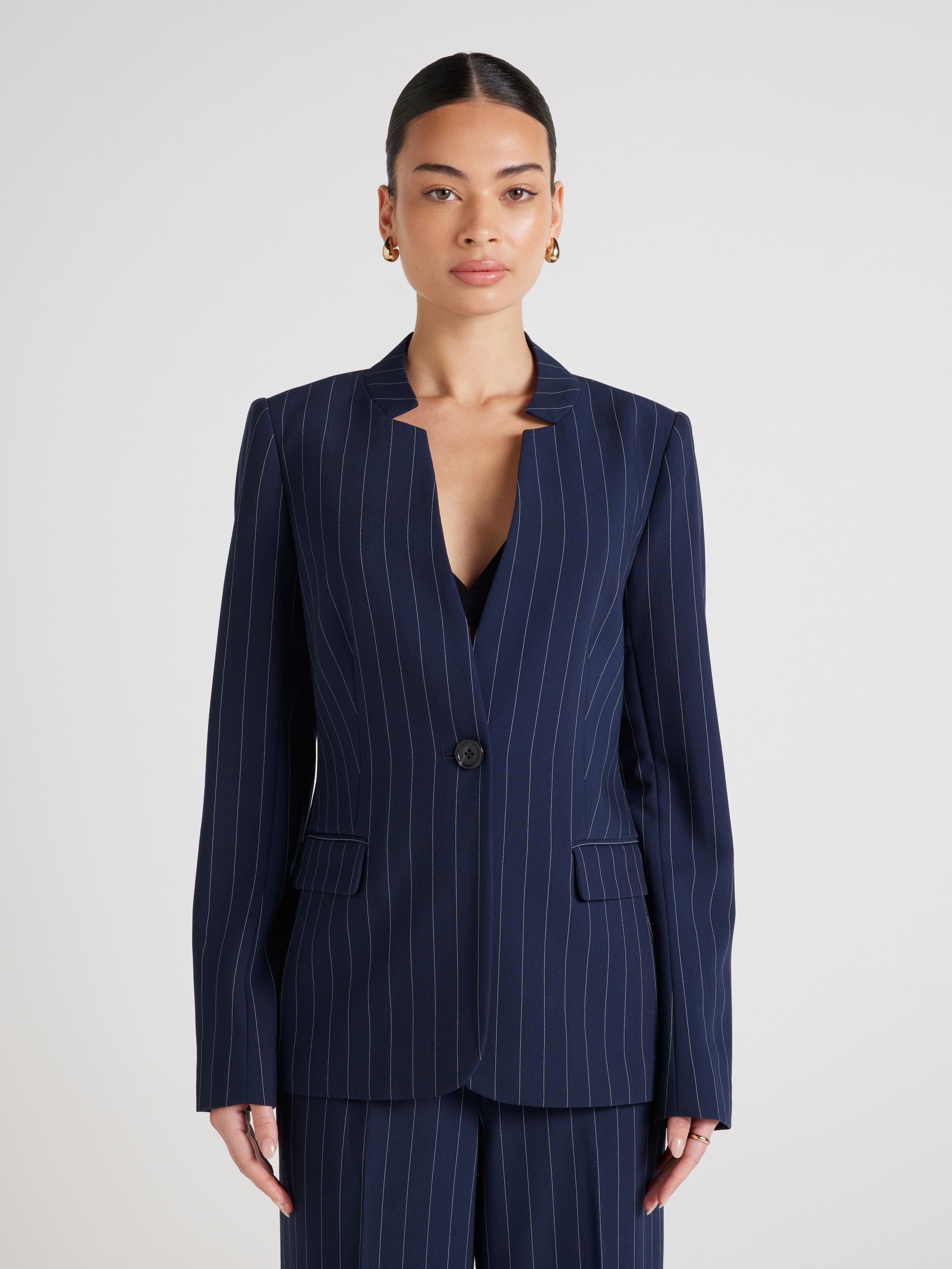 Set The Tone Collarless Blazer