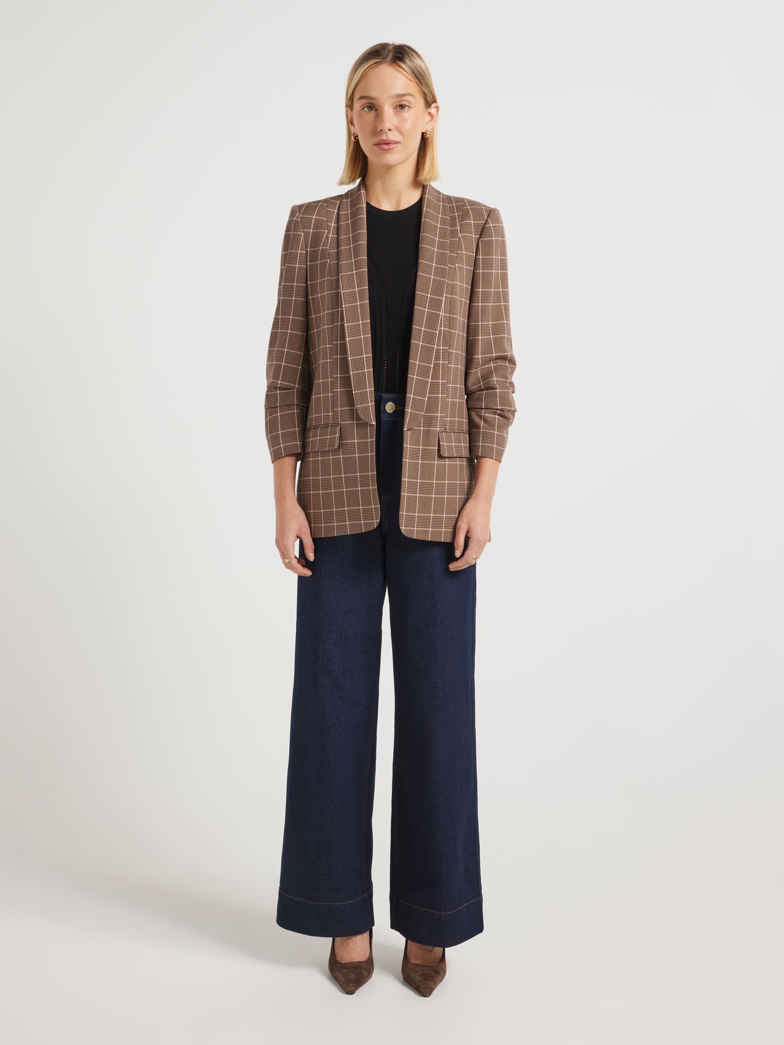 Mi Amour Check Blazer