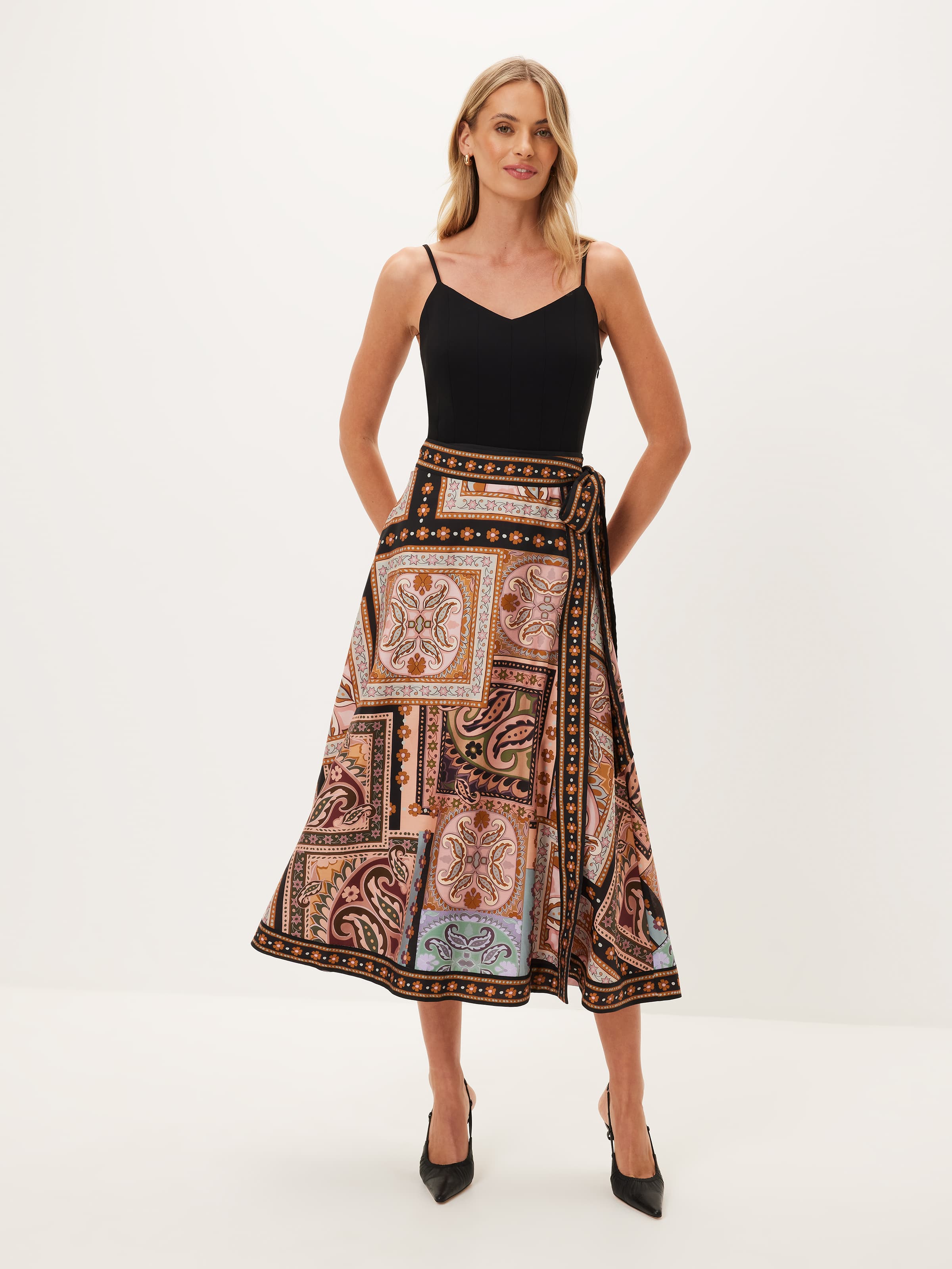 Moroccan Mosaic Wrap Skirt