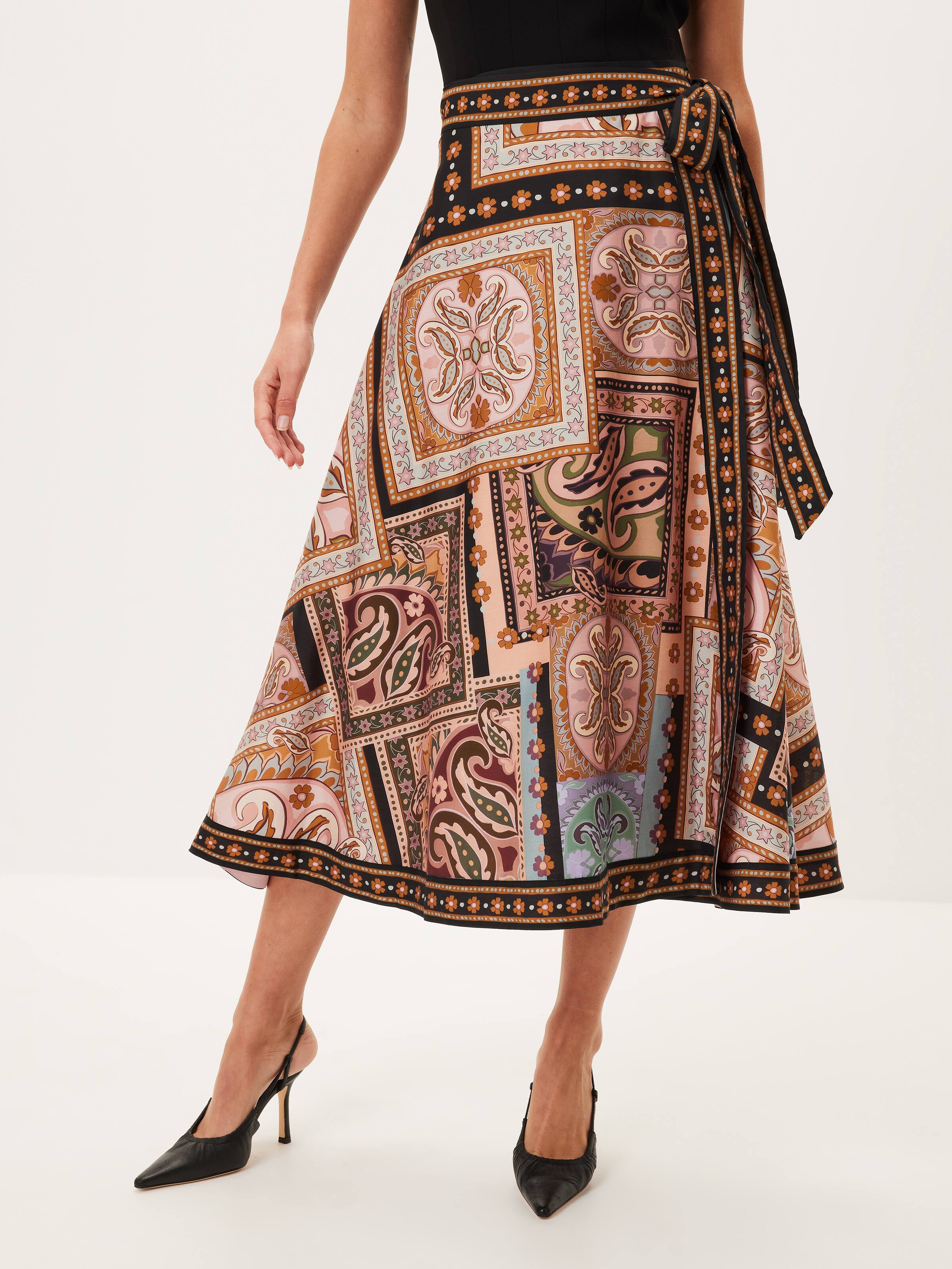 Moroccan Mosaic Wrap Skirt