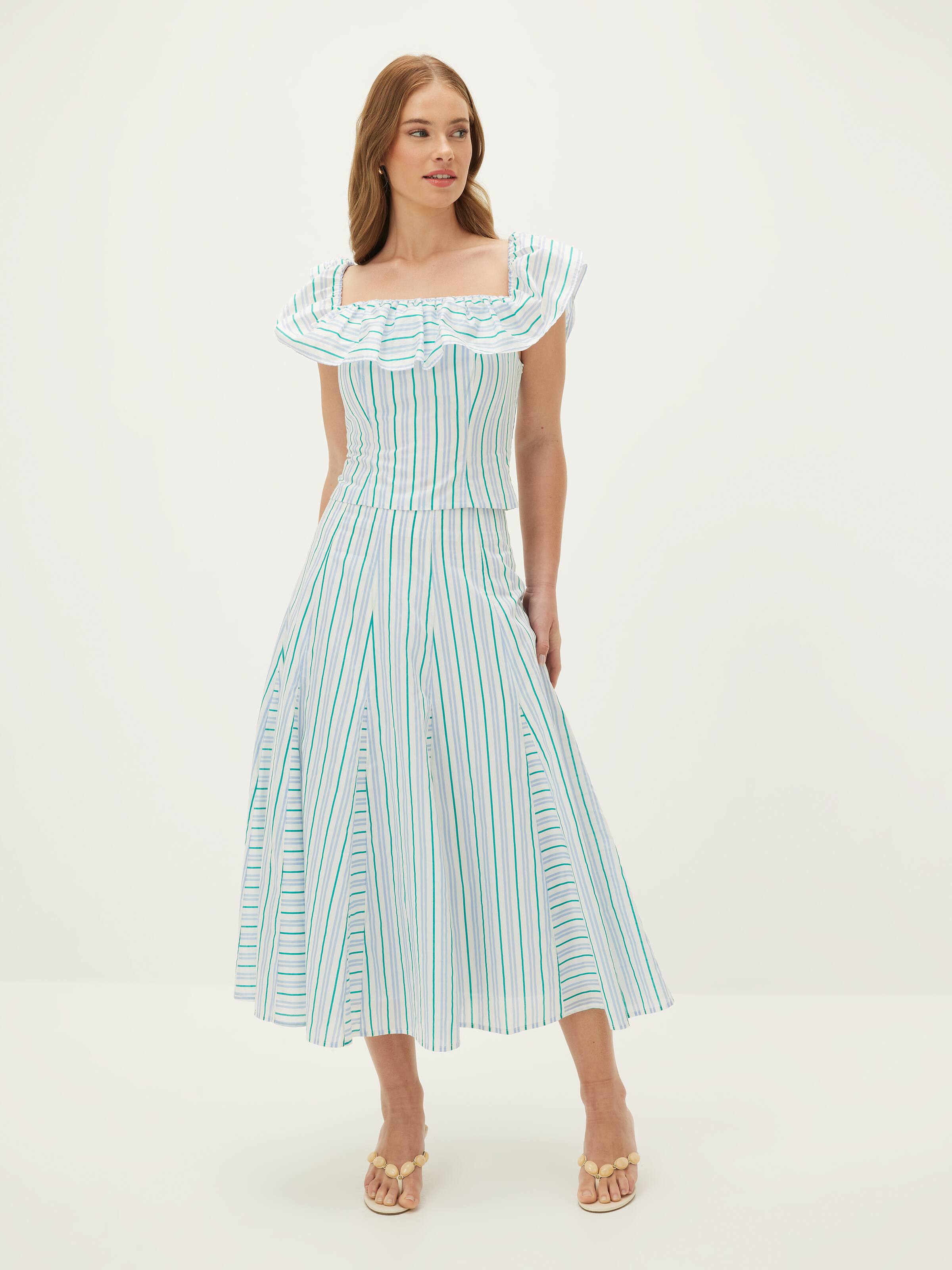 Seeing Stripes Midi Skirt