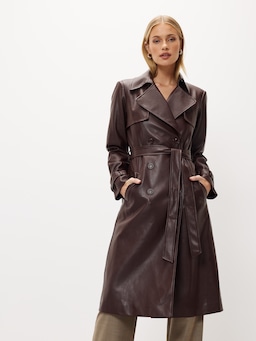 Perfect Faux Leather Trench