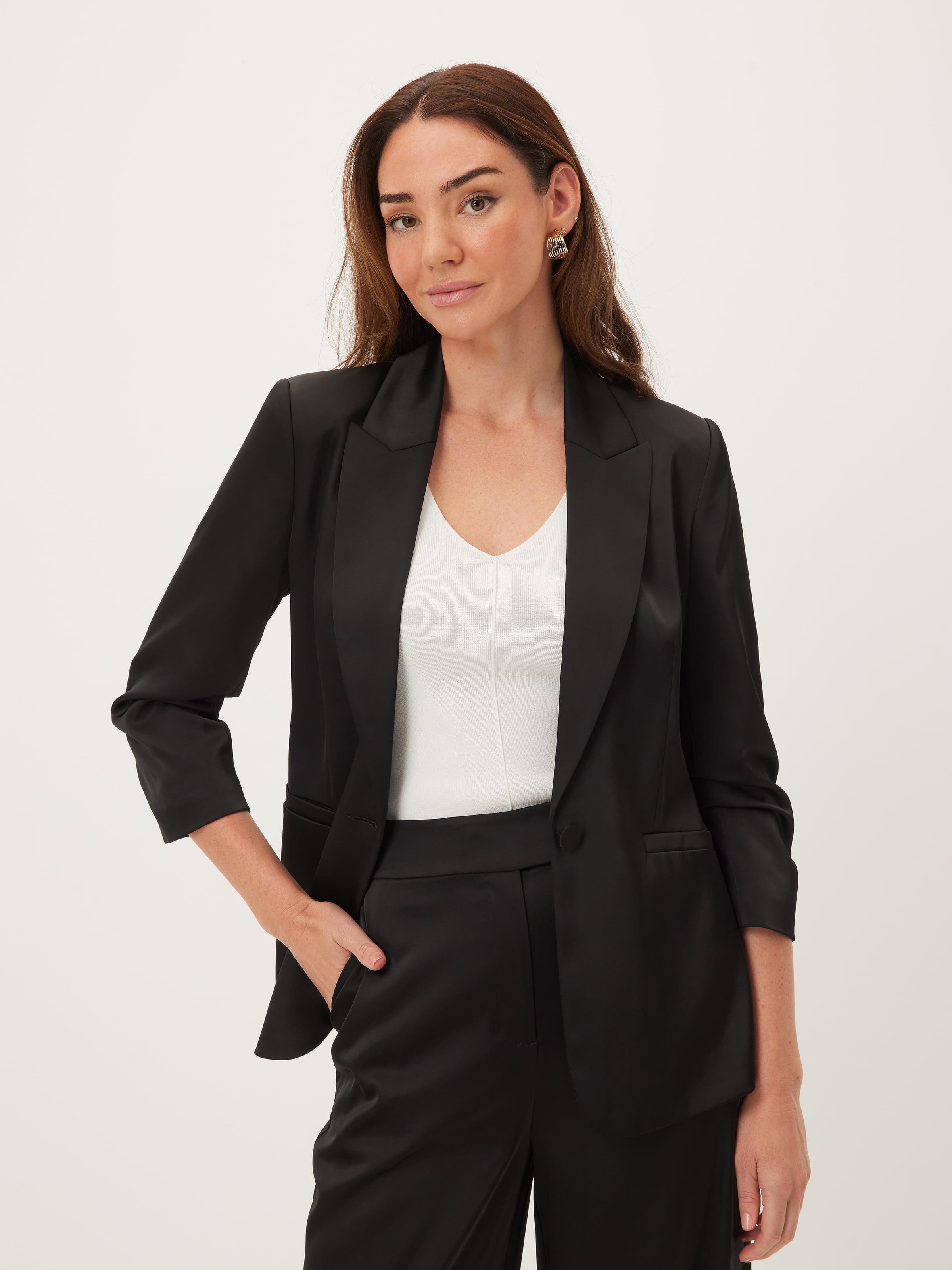 Cupids Bow Satin Blazer