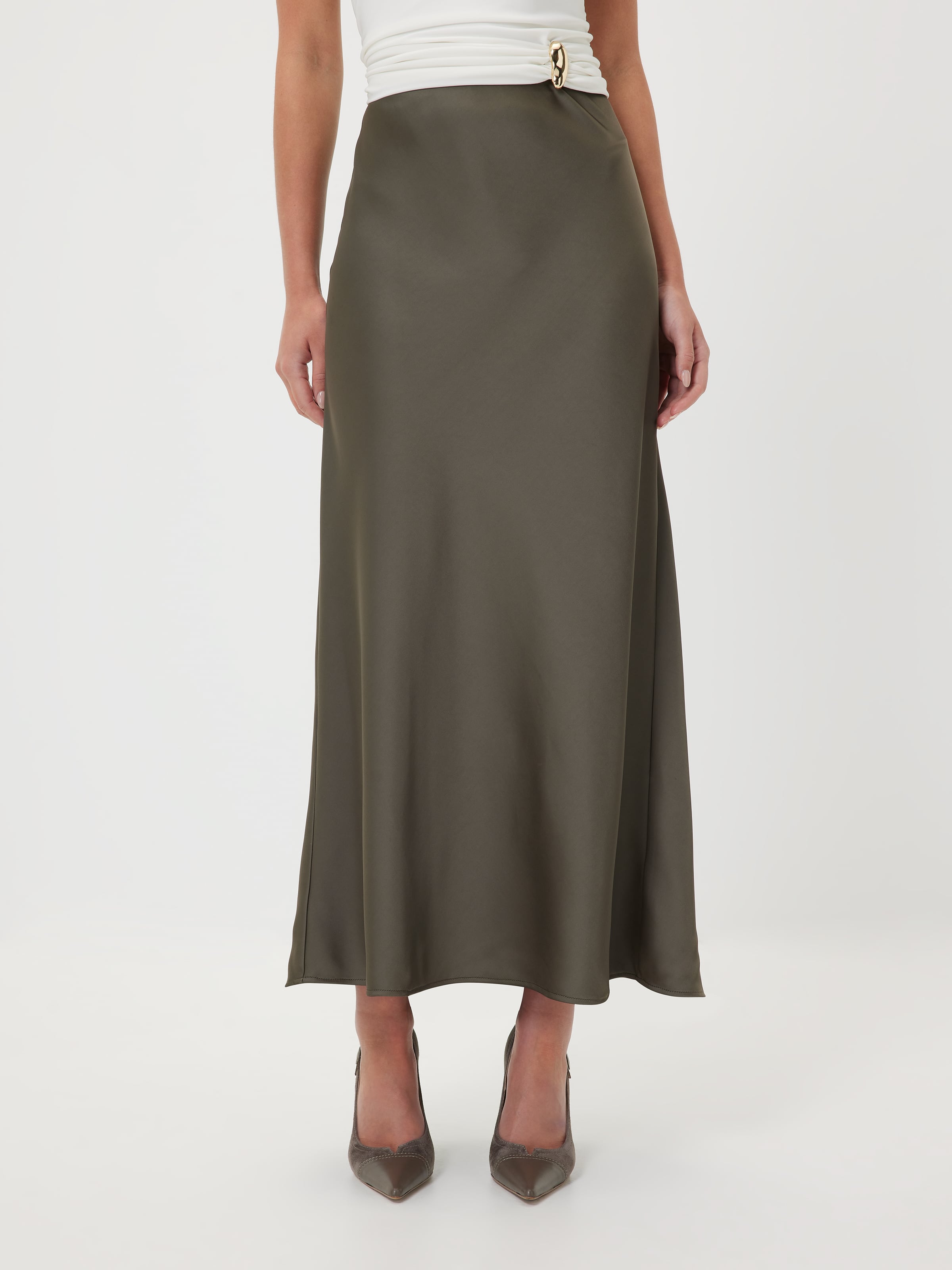 Love Triangle Satin Slip Skirt
