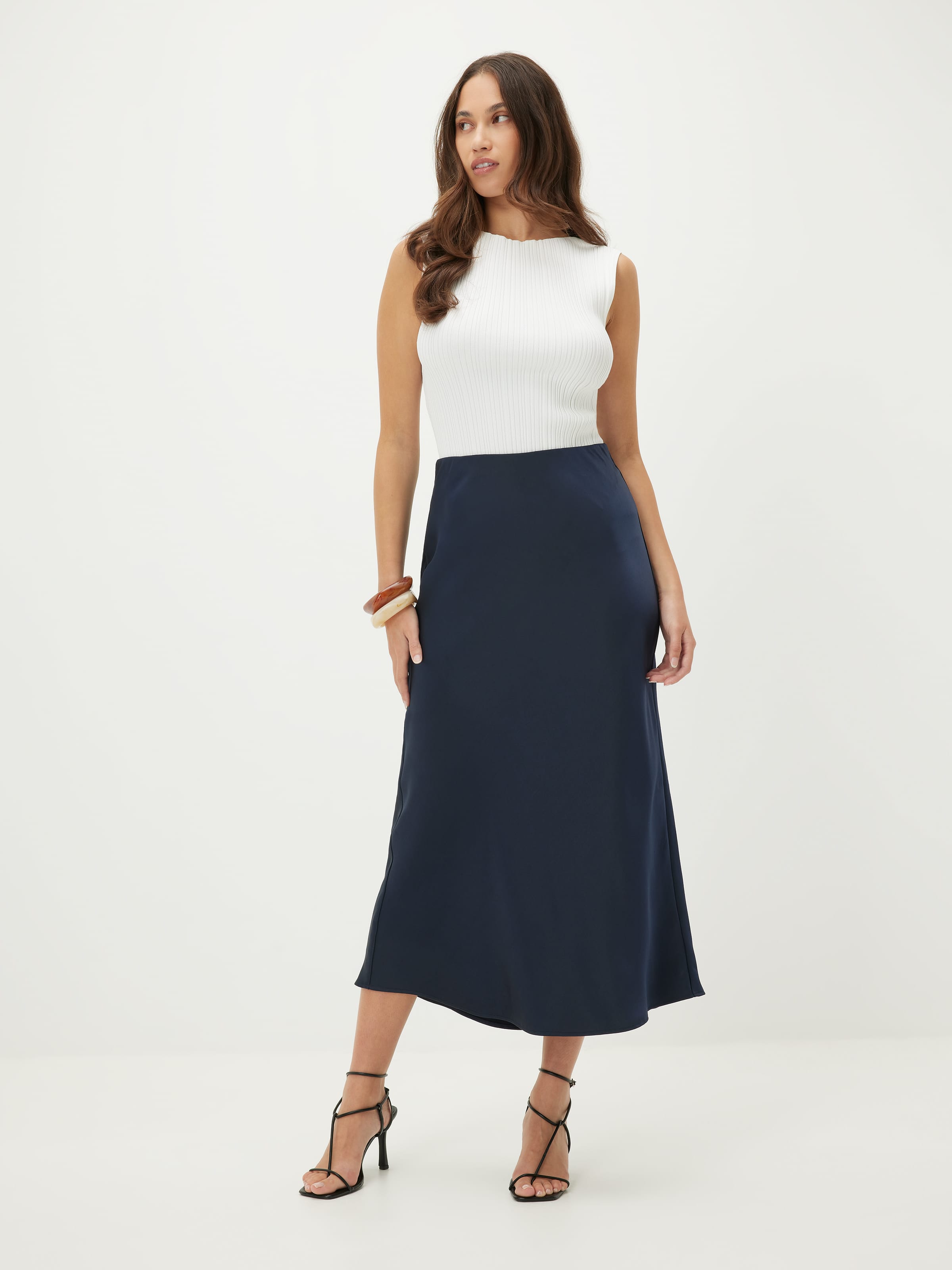 Love Triangle Satin Slip Skirt