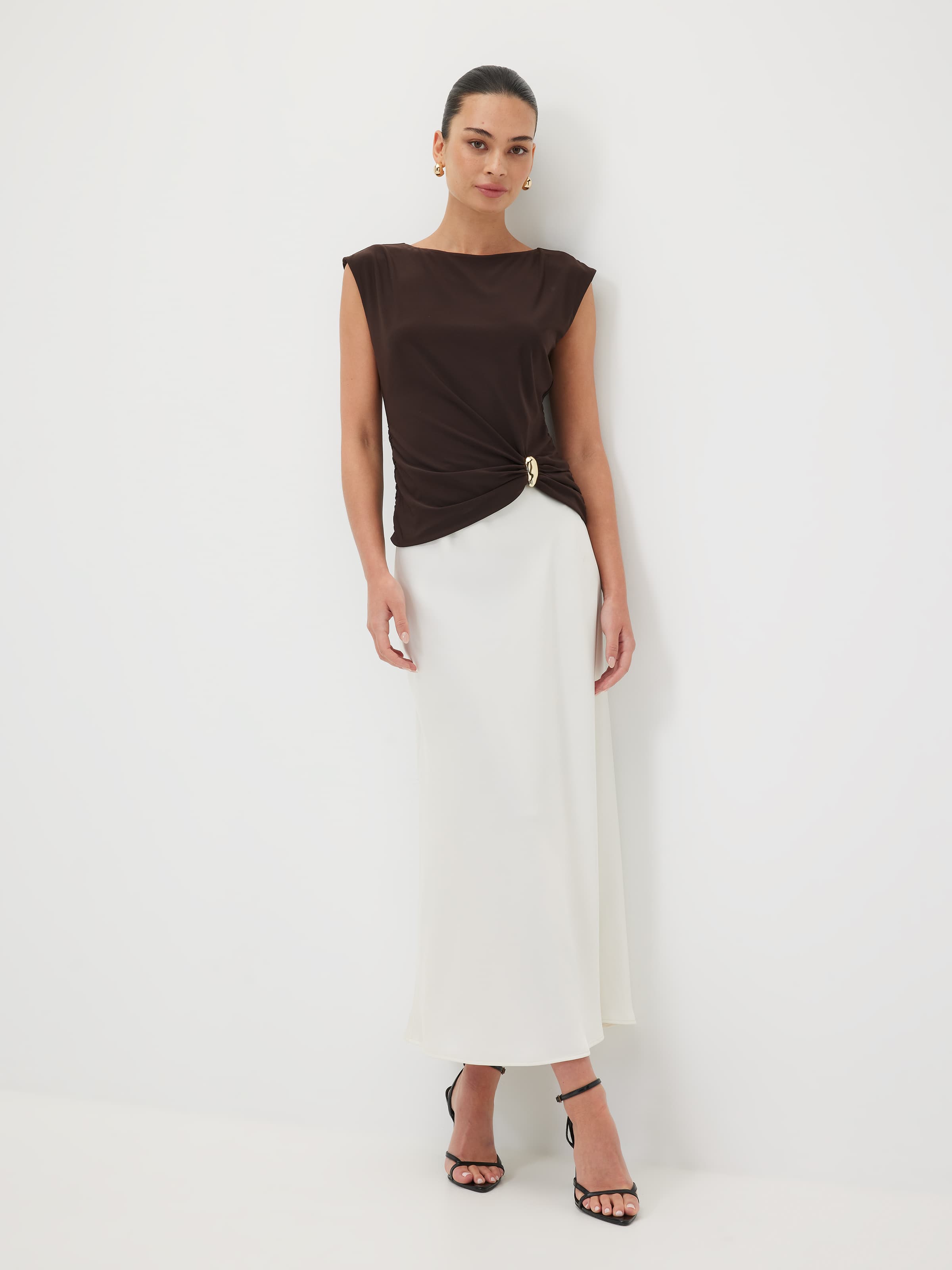 Love Triangle Satin Slip Skirt