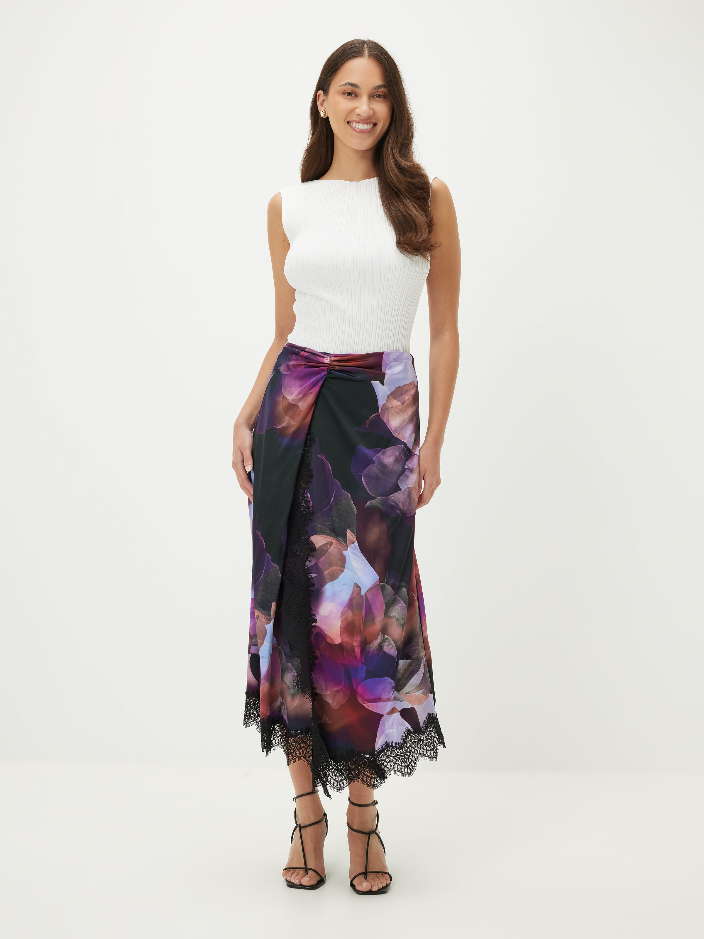 Opal Abstract Lace Skirt