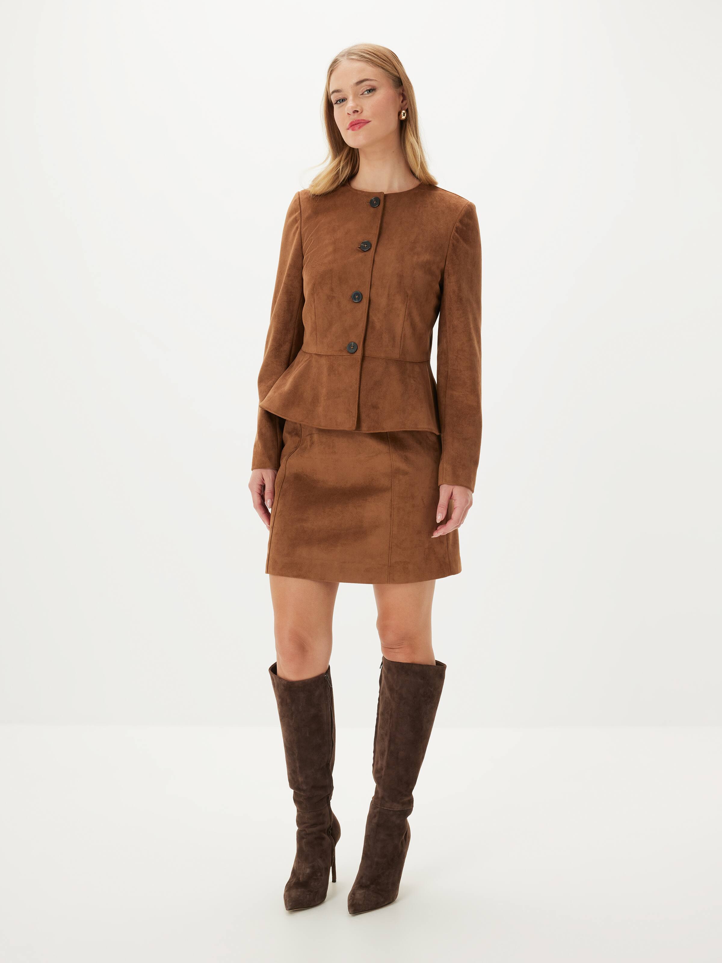 Kaia Suedette Mini Skirt