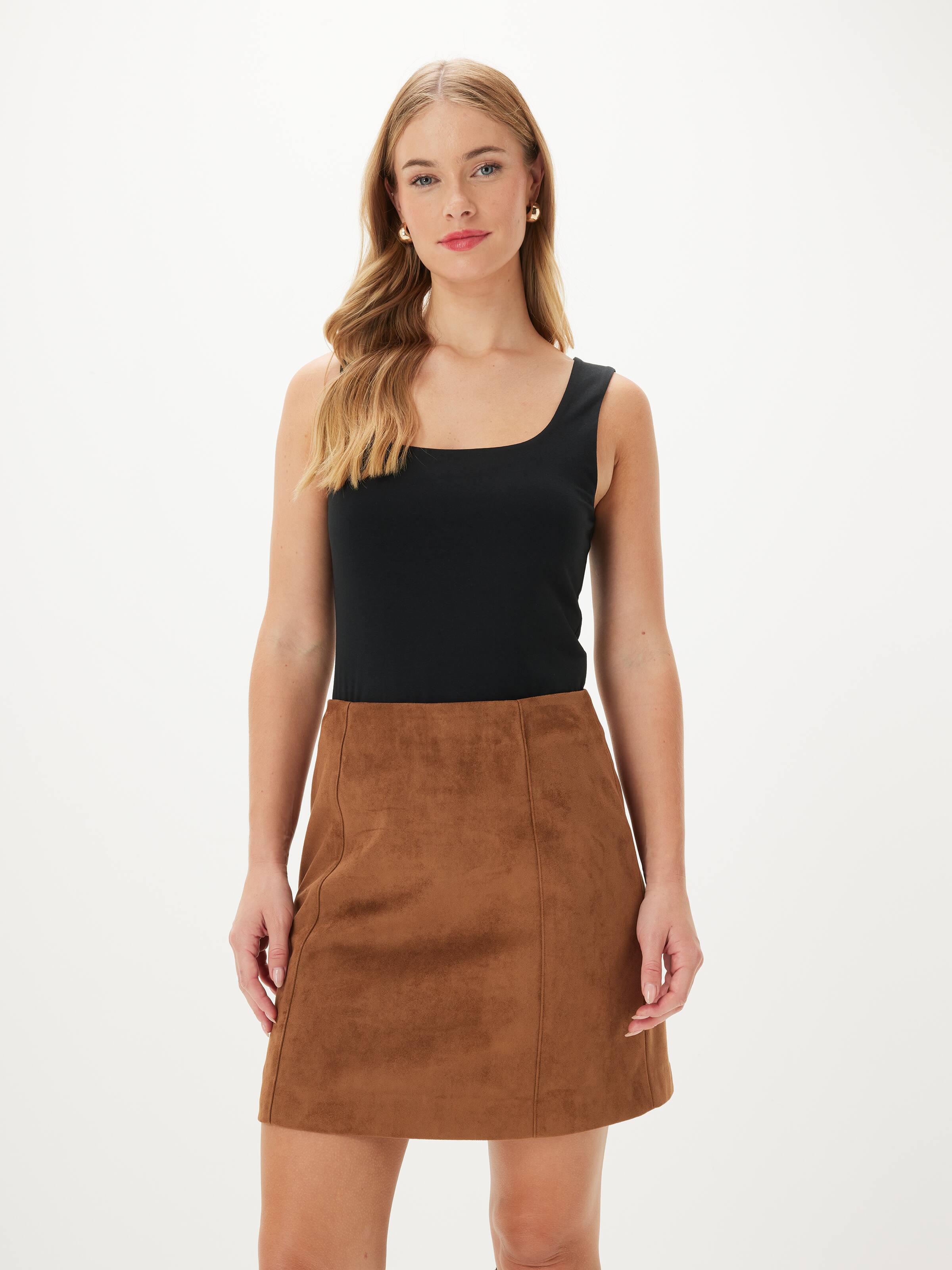 Kaia Suedette Mini Skirt