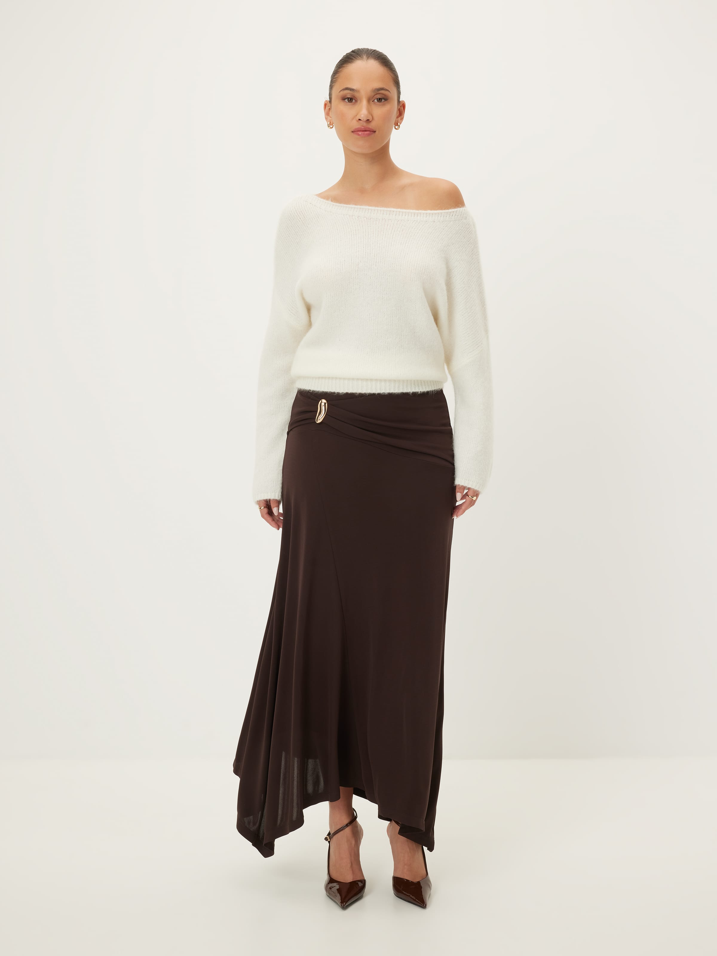 Last Dance Jersey Midi Skirt