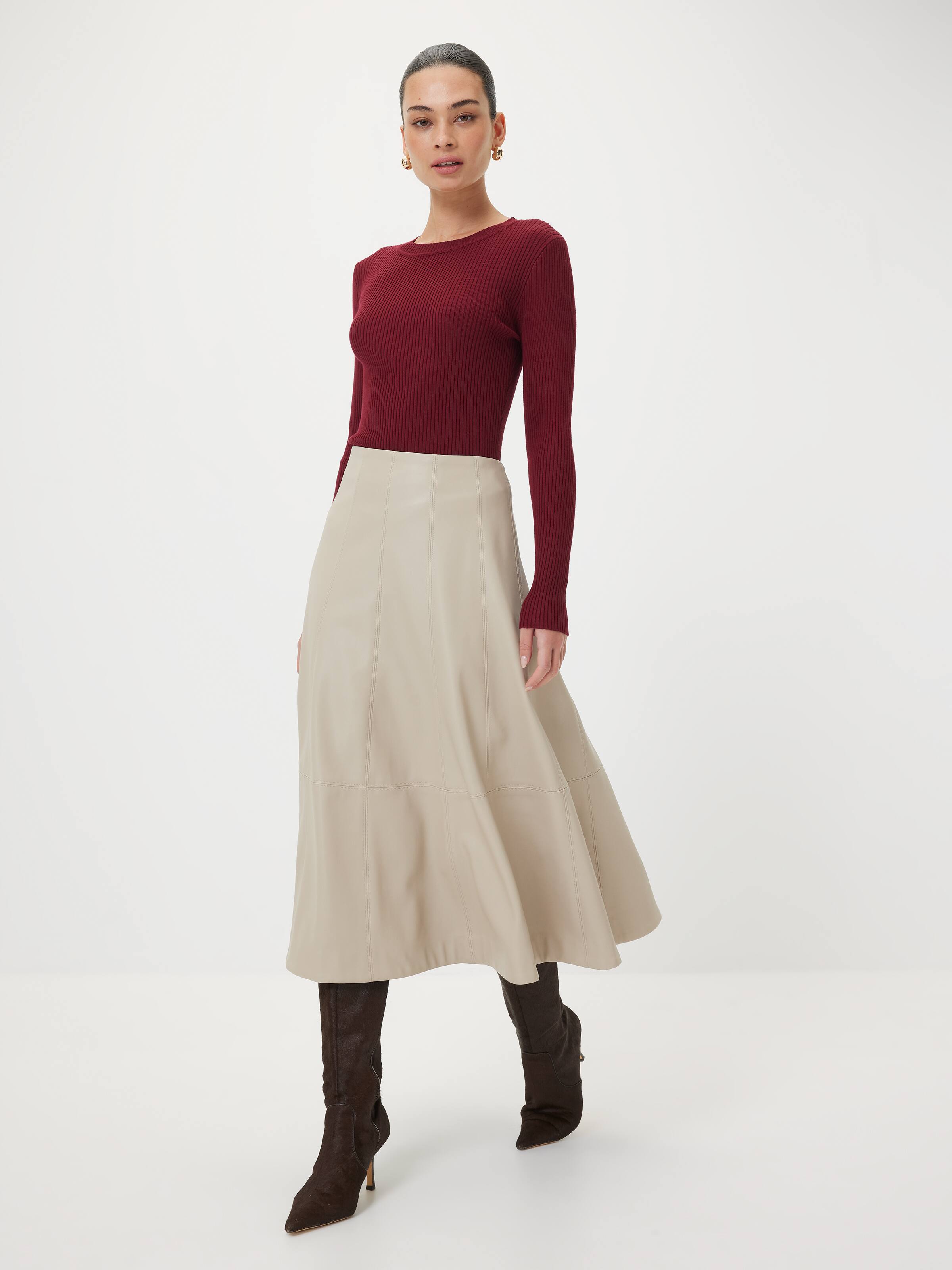 Winter Wonderland Faux Leather Skirt