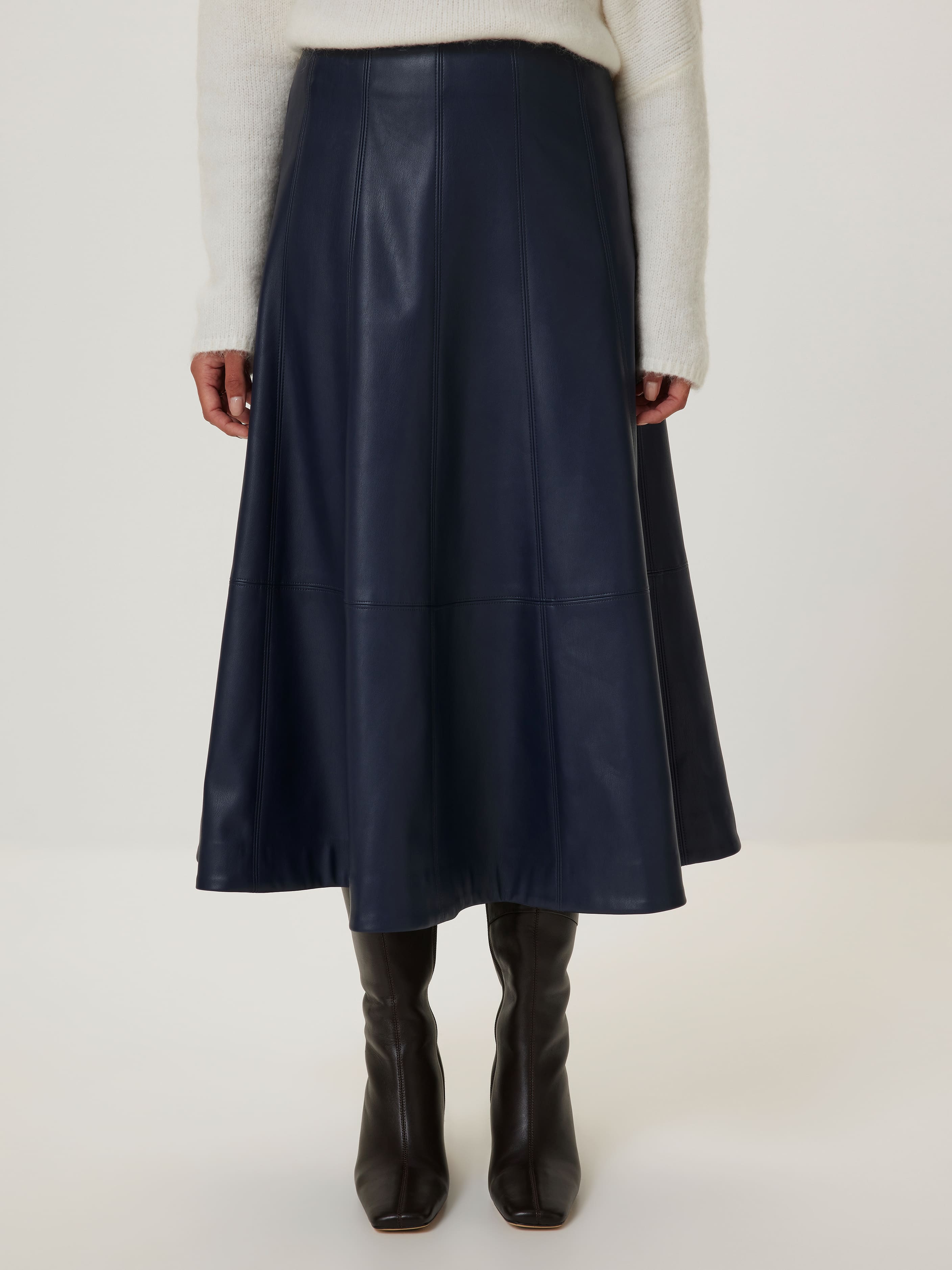 Winter Wonderland Faux Leather Skirt
