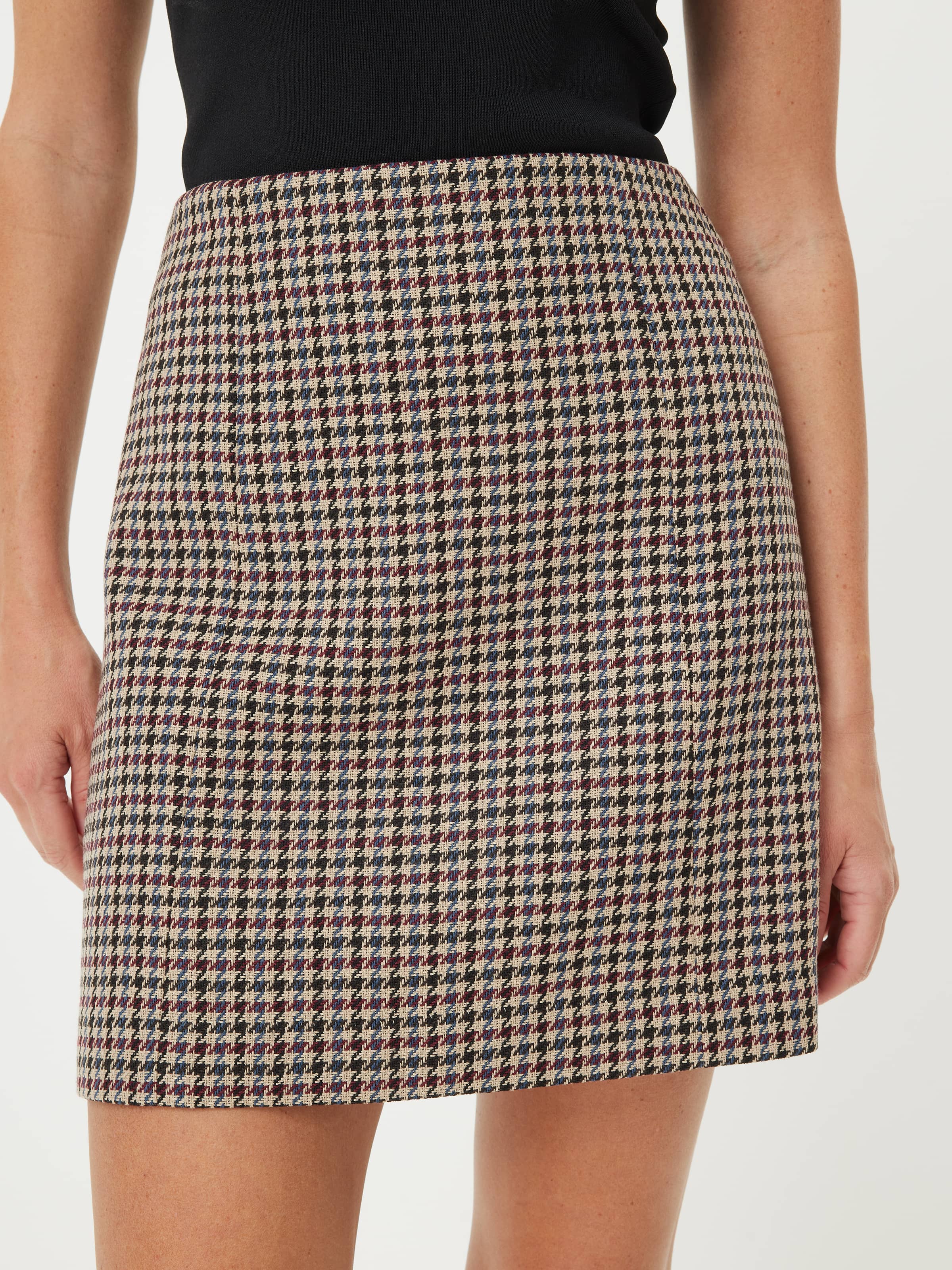 Small Talk Houndstooth Mini Skirt
